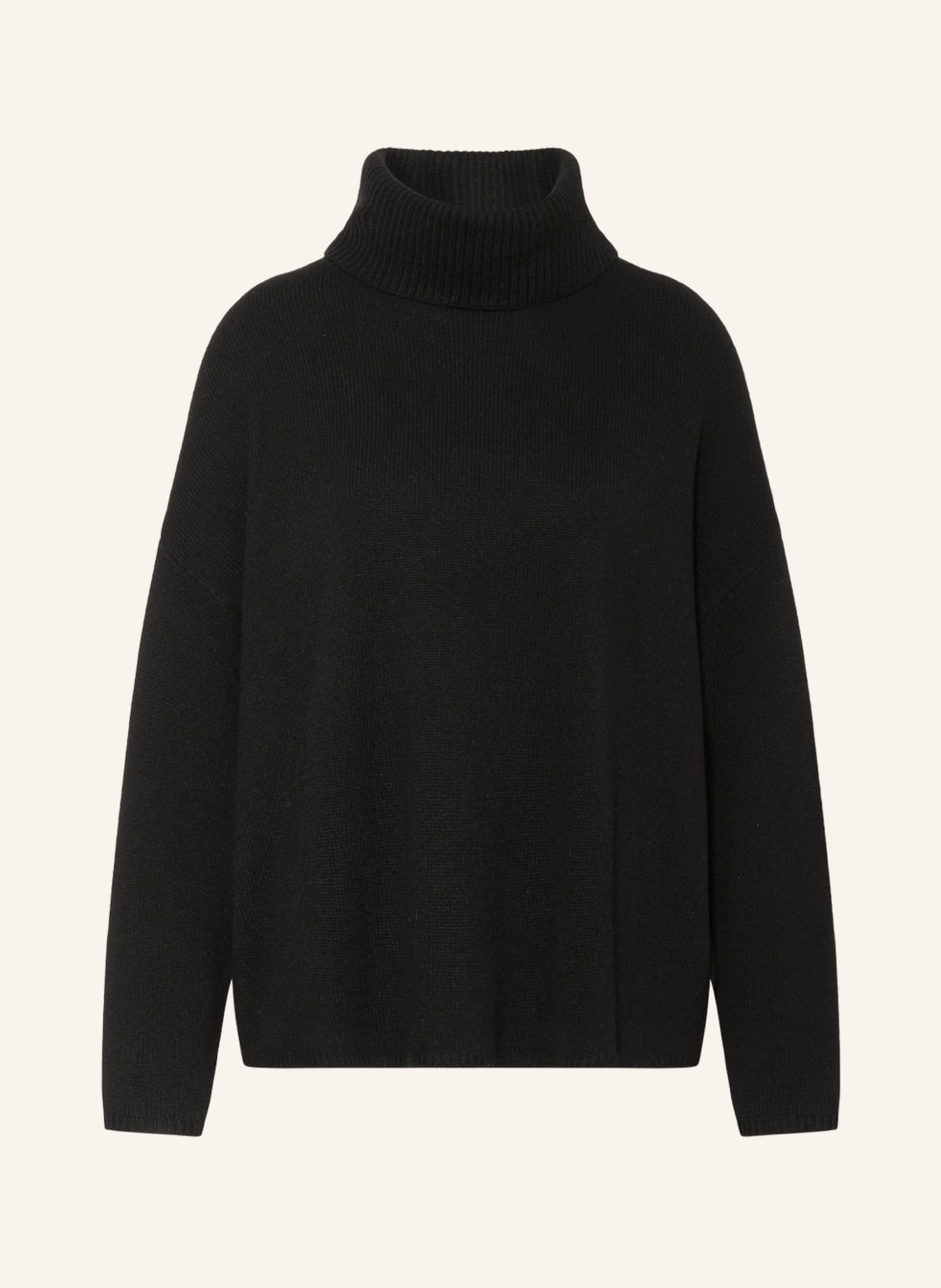 MRS & HUGS Turtleneck sweater in merino wool, Color: BLACK (Image 1)