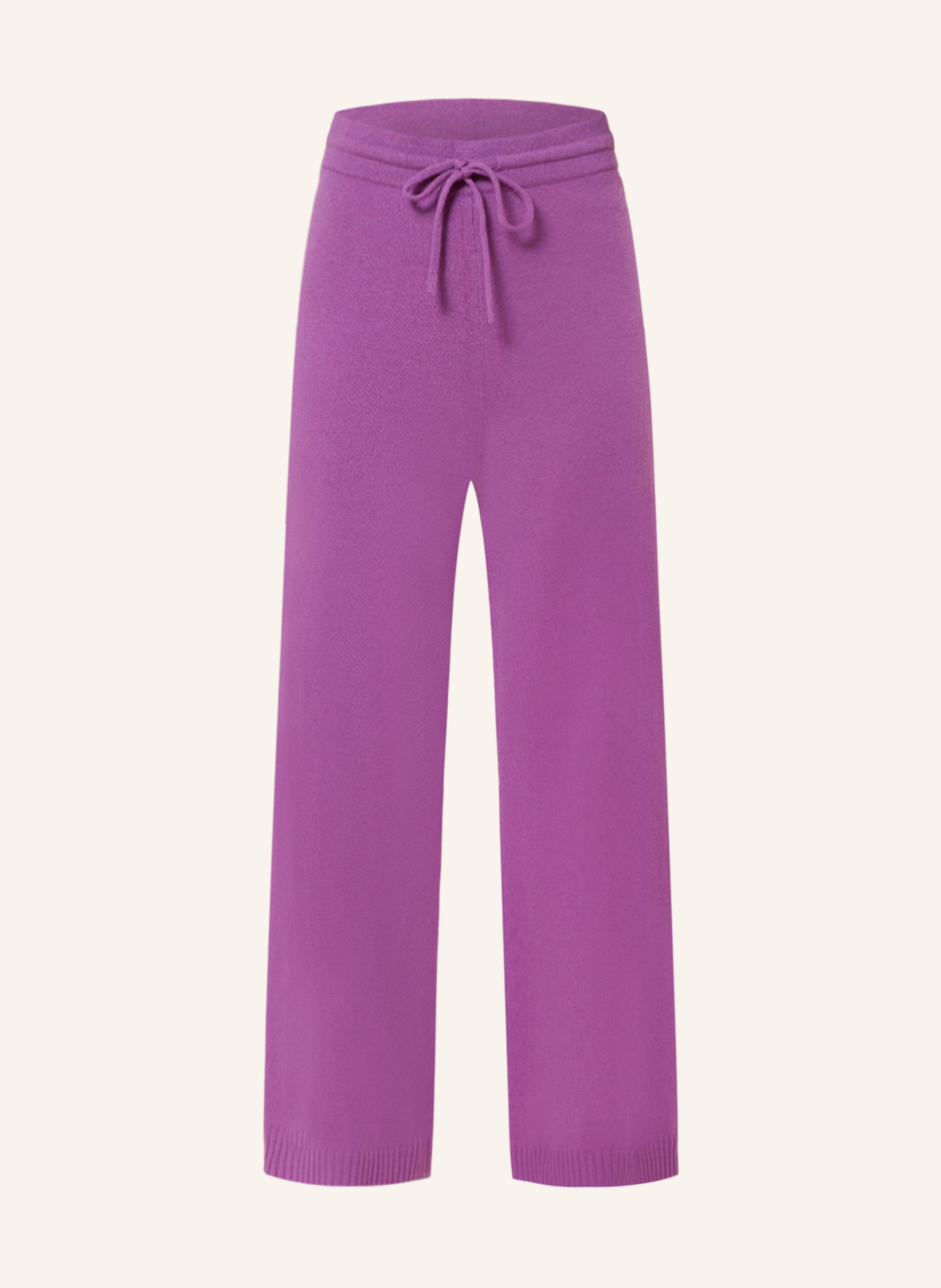 MRS & HUGS Knit trousers made of merino wool, Color: PURPLE (Image 1)