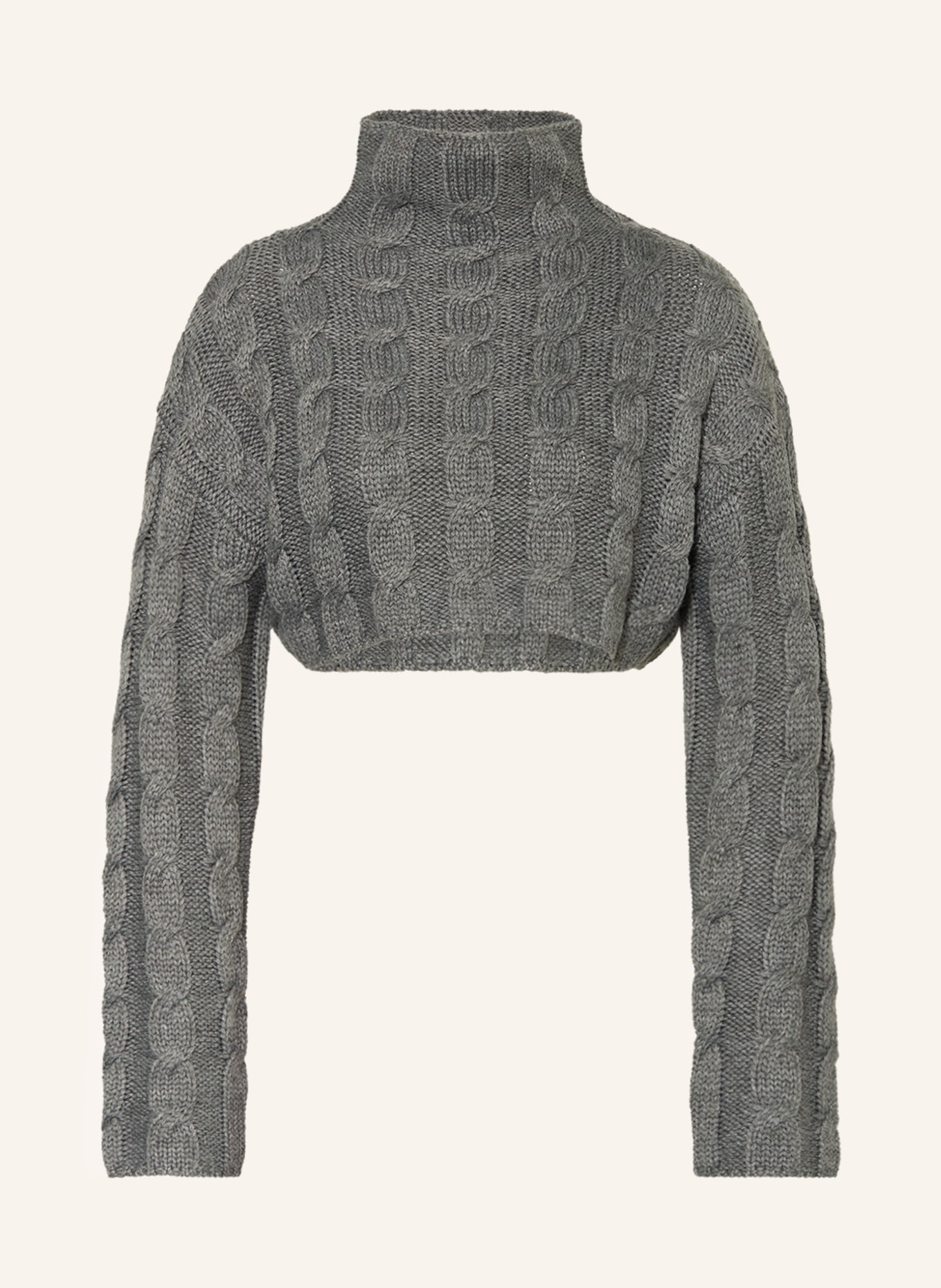 MRS & HUGS Cropped-Pullover, Farbe: GRAU (Bild 1)