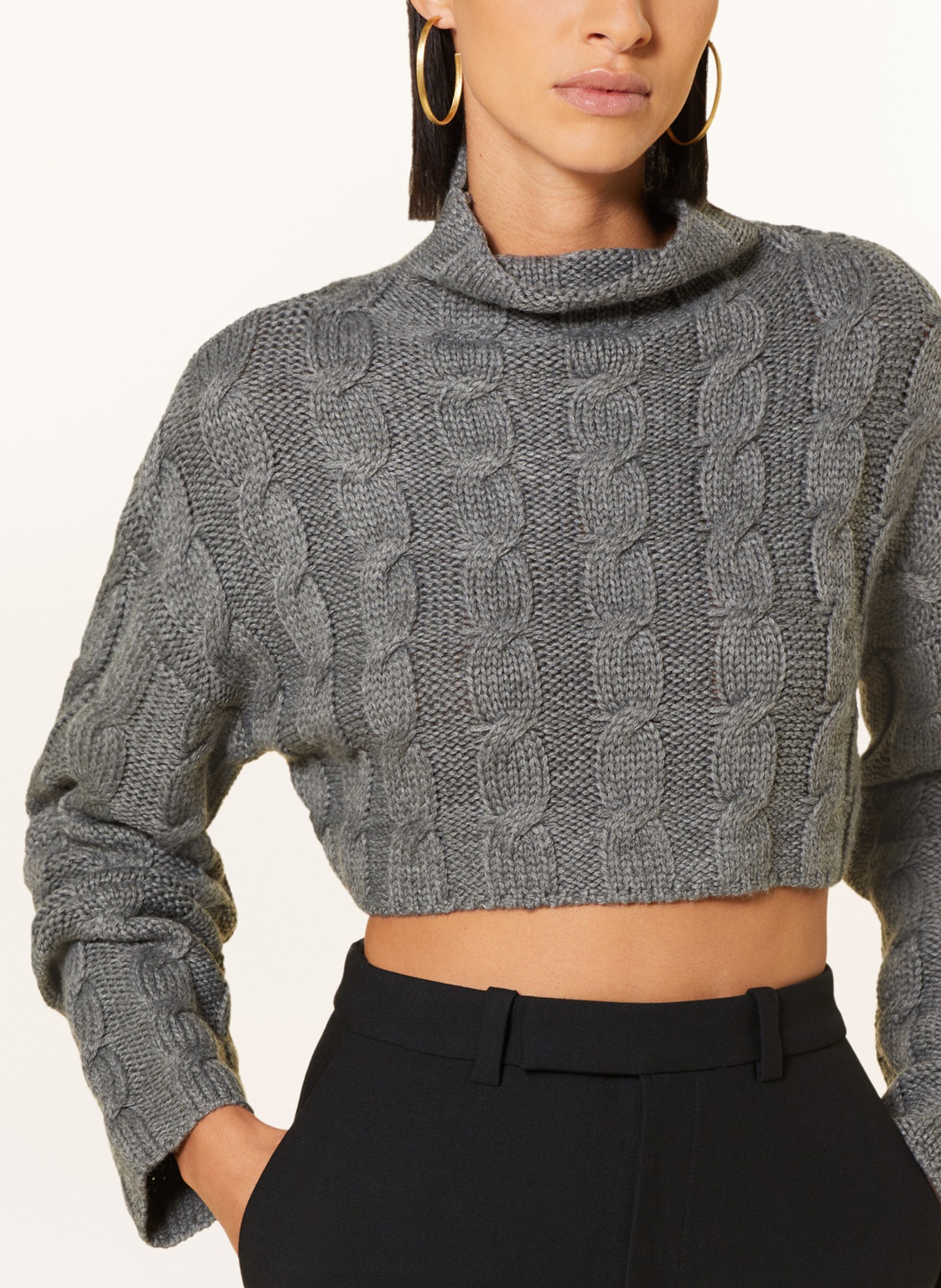 MRS & HUGS Cropped sweater, Color: GRAY (Image 4)