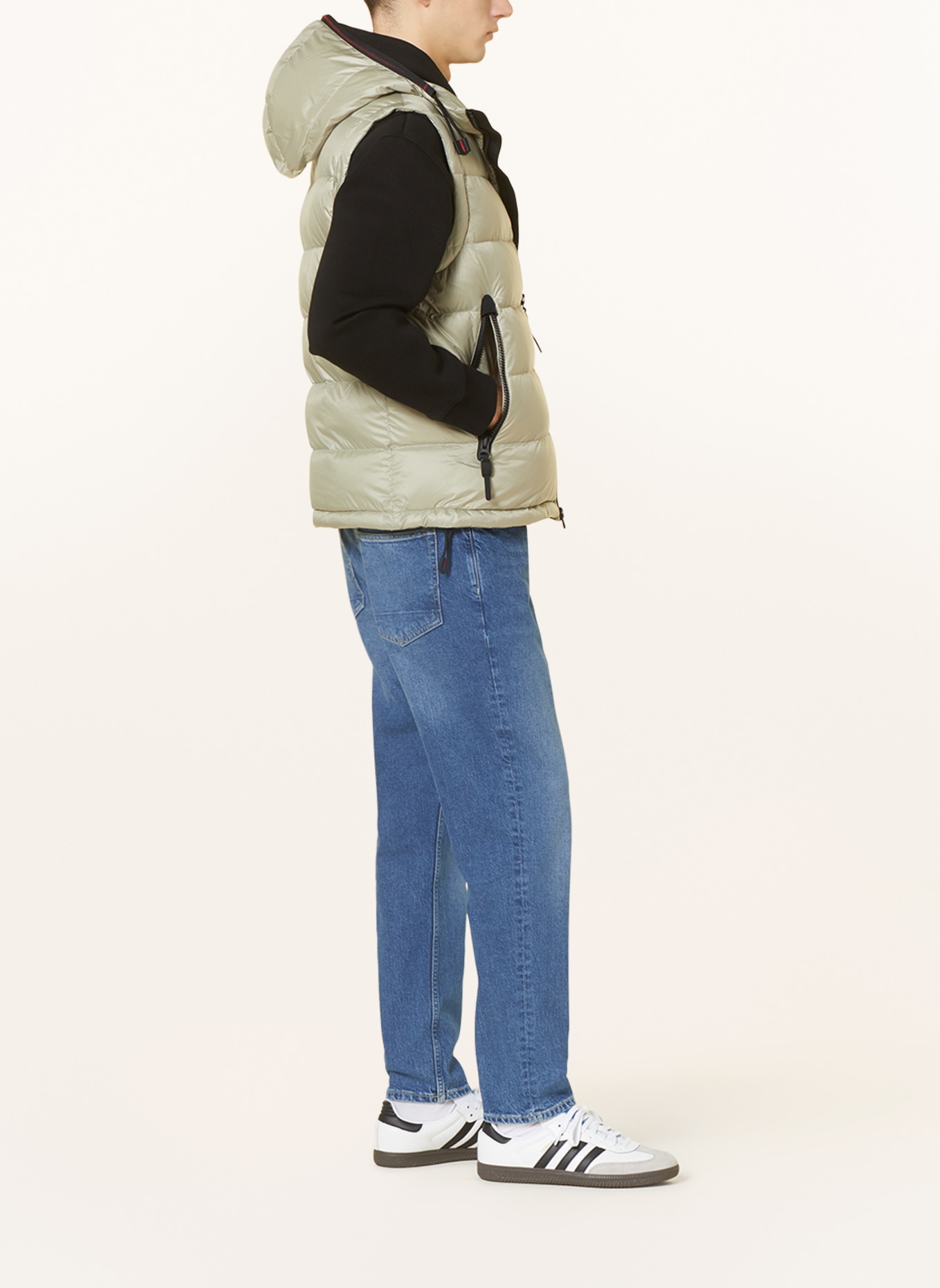 PEUTEREY Lightweight down vest DONOMA, Color: LIGHT GREEN (Image 4)