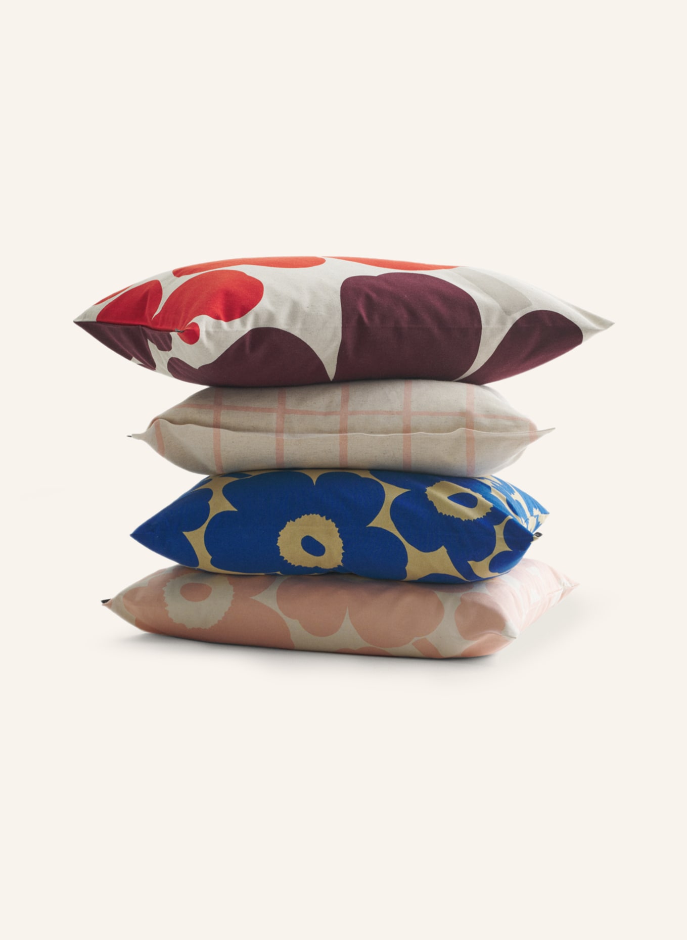 marimekko Decorative cushion cover TIILISKIVI, Color: CREAM/ LIGHT PINK (Image 2)