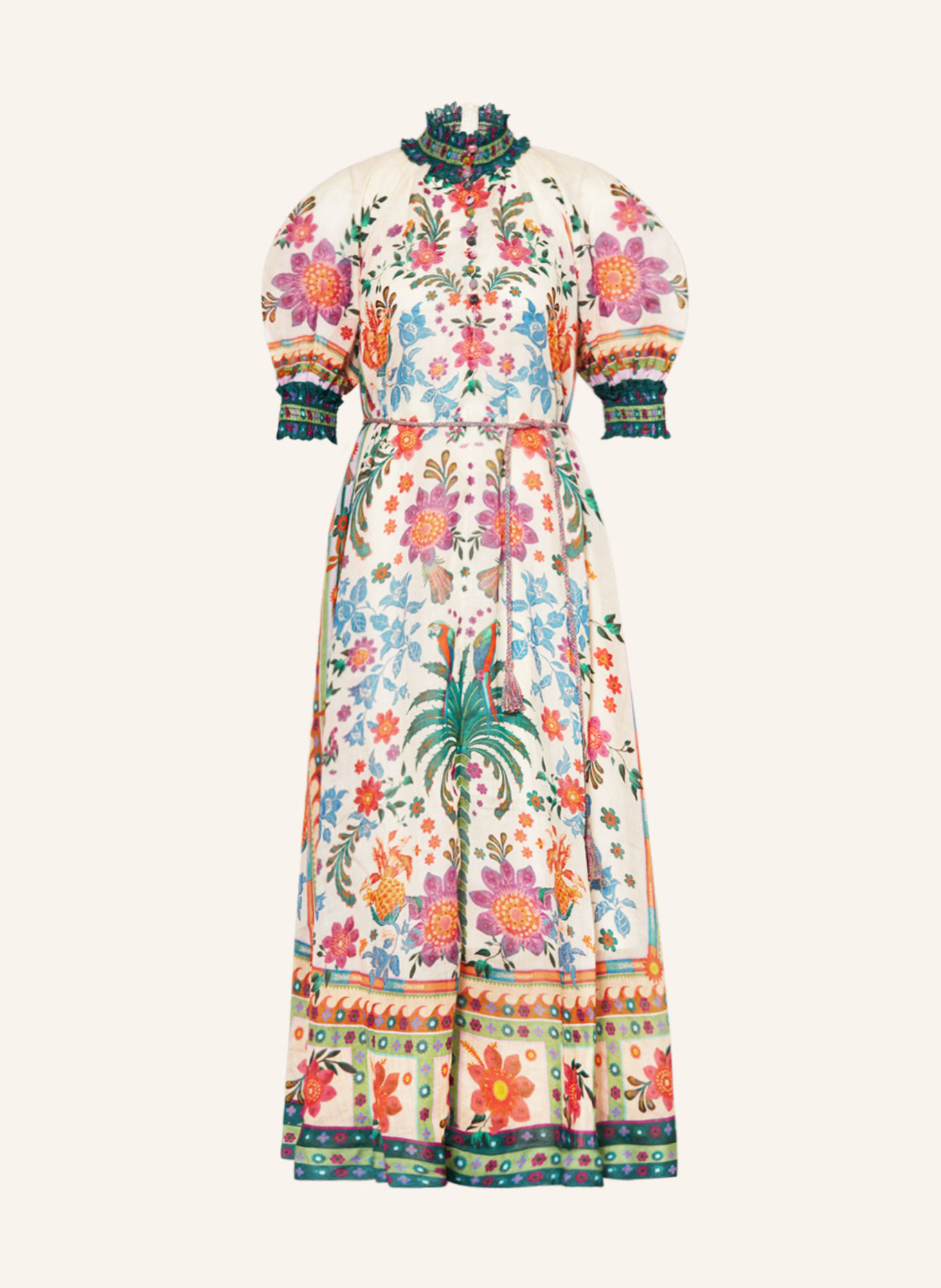 ZIMMERMANN Dress GINGER, Color: CREAM/ TEAL/ FUCHSIA (Image 1)
