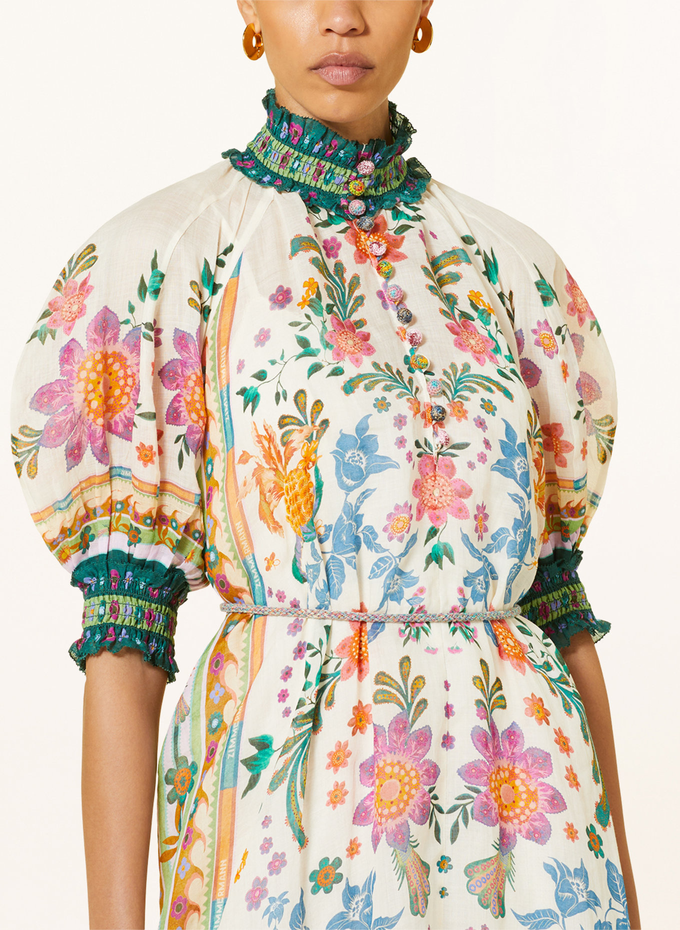 ZIMMERMANN Dress GINGER, Color: CREAM/ TEAL/ FUCHSIA (Image 4)