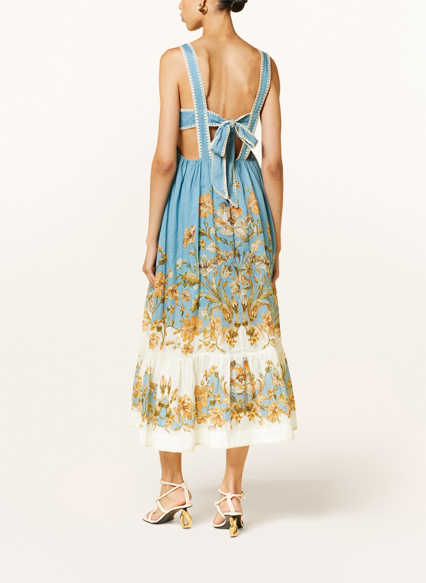ZIMMERMANN Dress CHINTZ with cut-outs, Color: LIGHT BLUE/ WHITE/ YELLOW (Image 3)