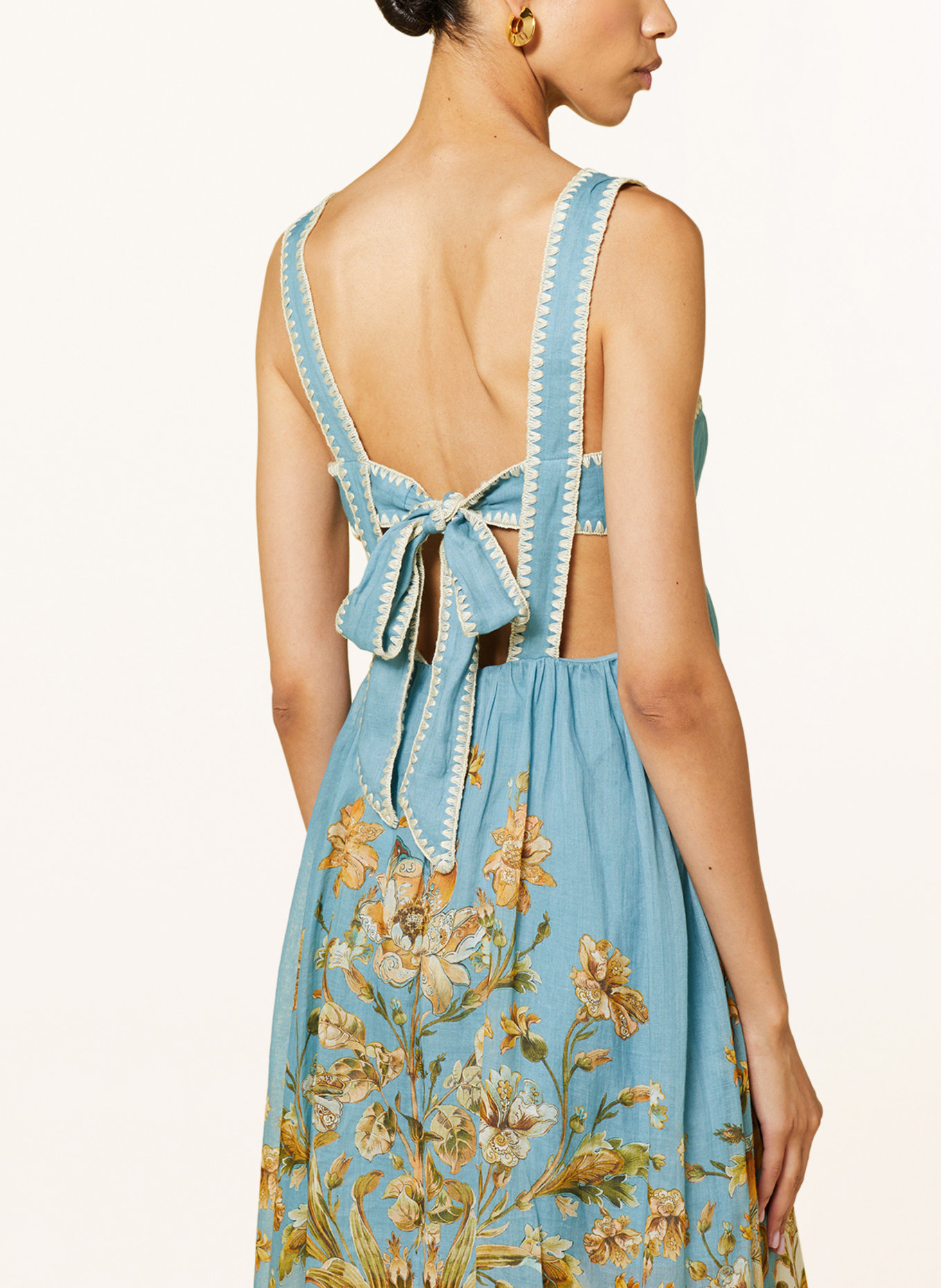 ZIMMERMANN Dress CHINTZ with cut-outs, Color: LIGHT BLUE/ WHITE/ YELLOW (Image 4)