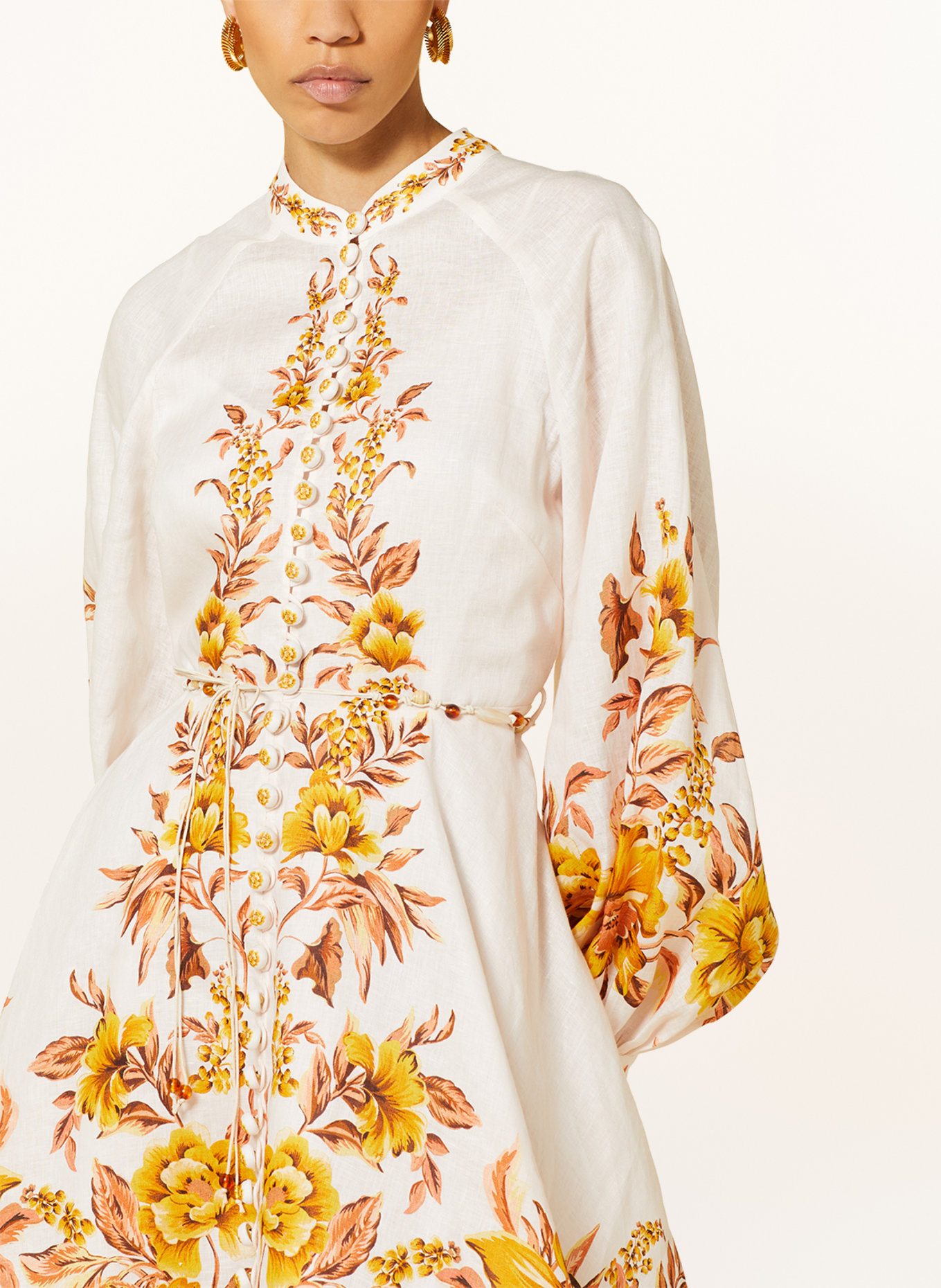 ZIMMERMANN Linen dress VACAY, Color: CREAM/ DARK YELLOW/ ROSE (Image 4)