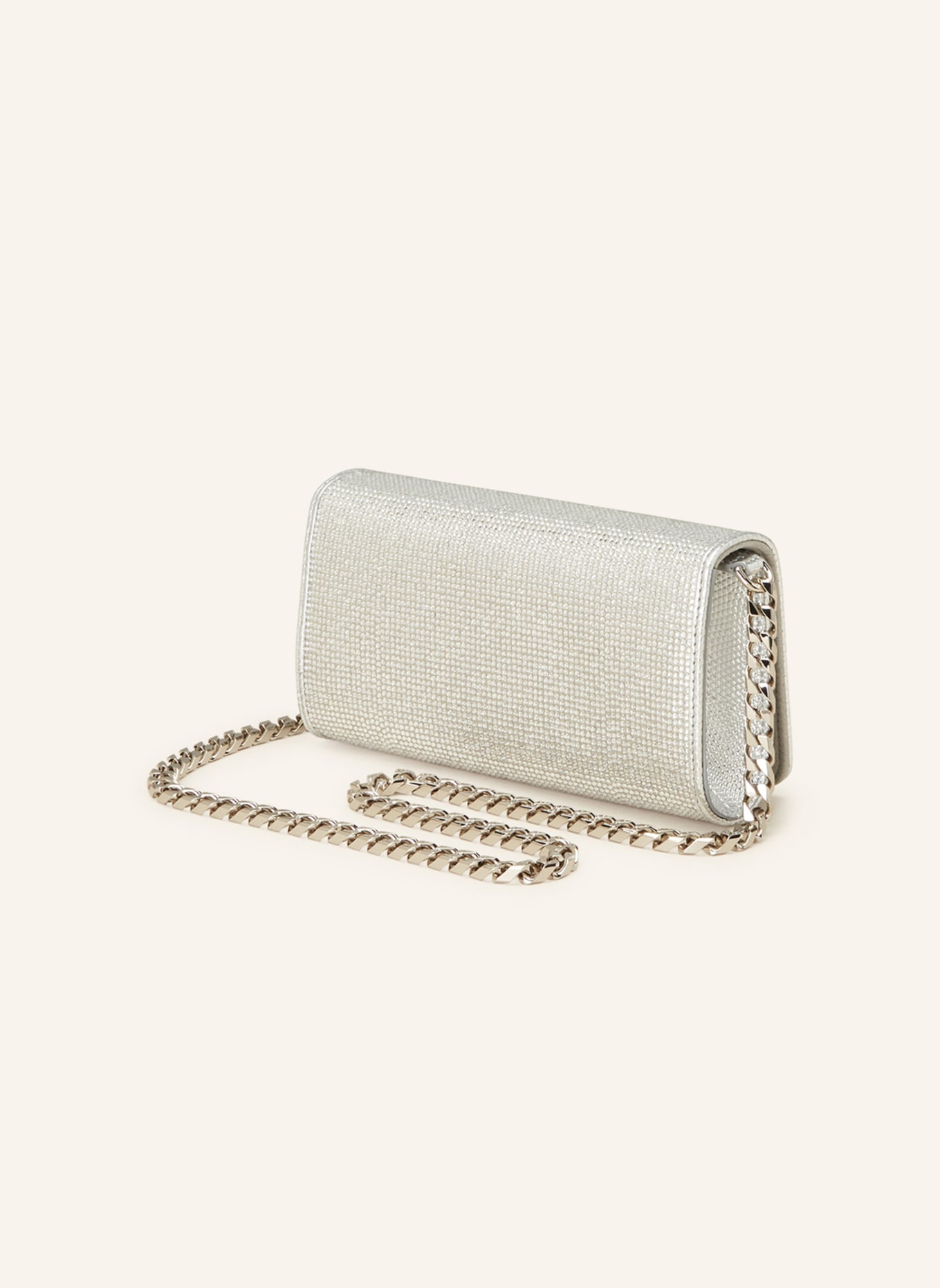 DOLCE & GABBANA Crossbody bag with decorative gems, Color: SILVER (Image 2)