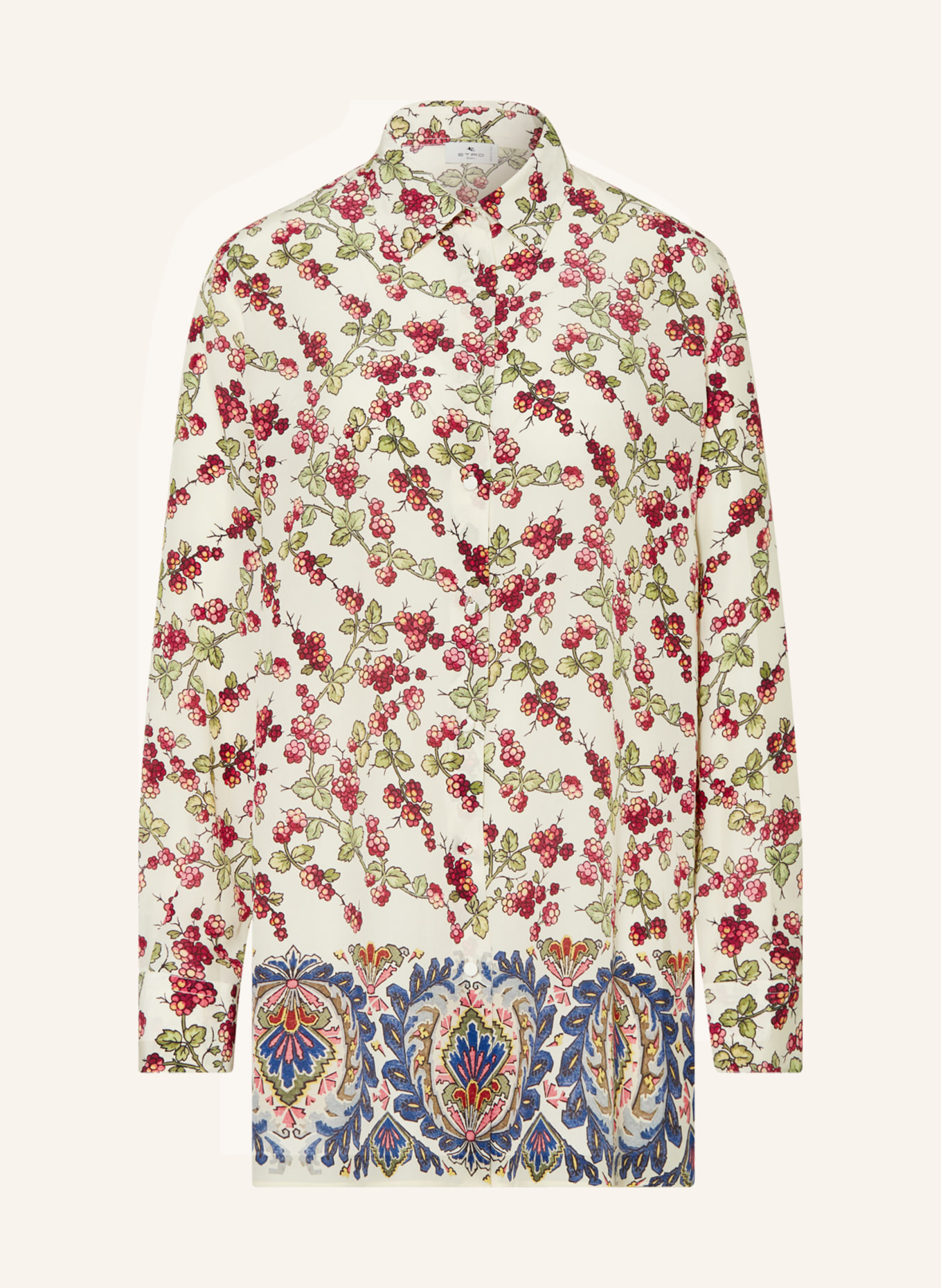 ETRO Shirt blouse in silk, Color: CREAM/ DARK RED/ OLIVE (Image 1)