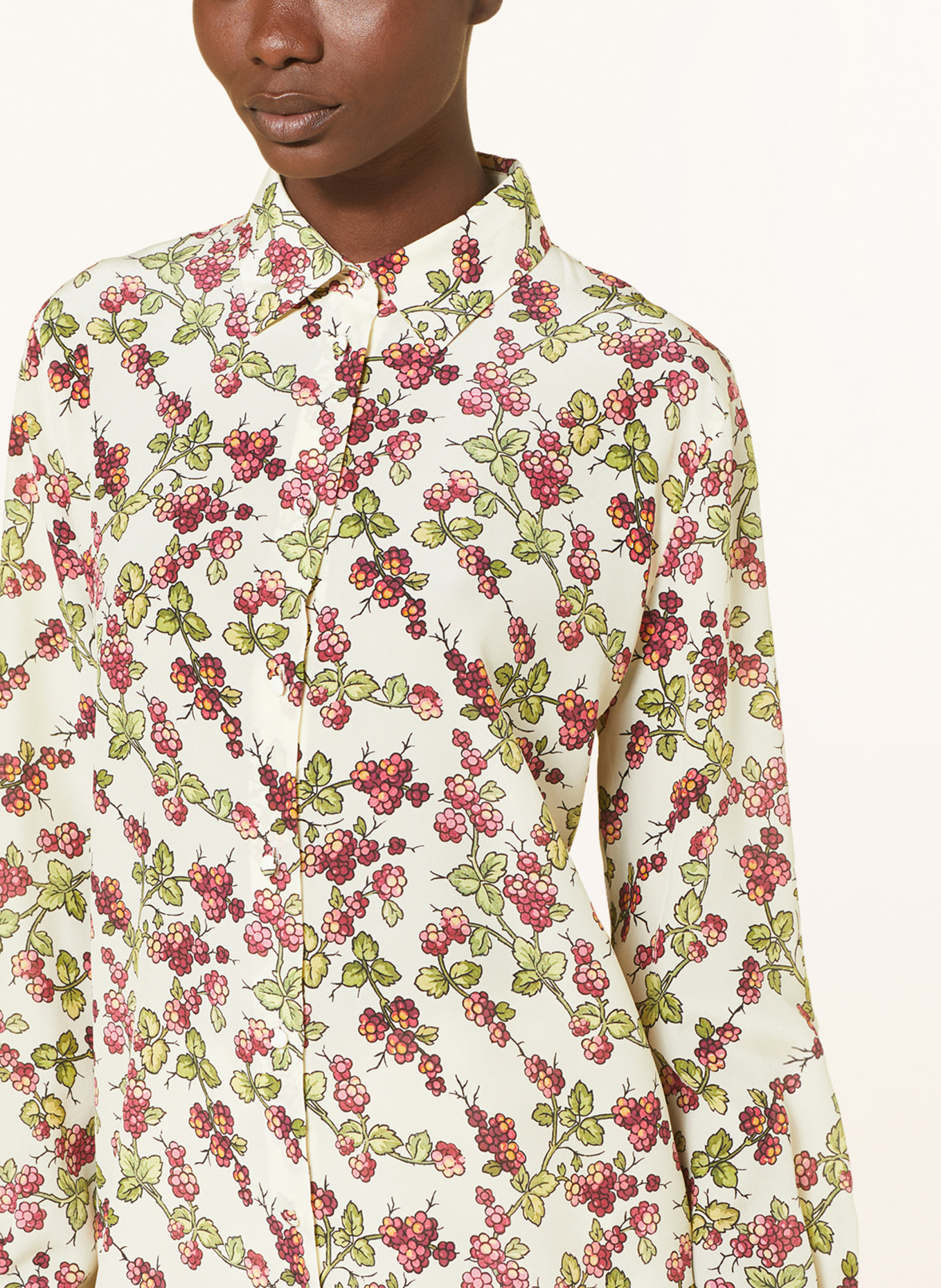 ETRO Shirt blouse in silk, Color: CREAM/ DARK RED/ OLIVE (Image 4)