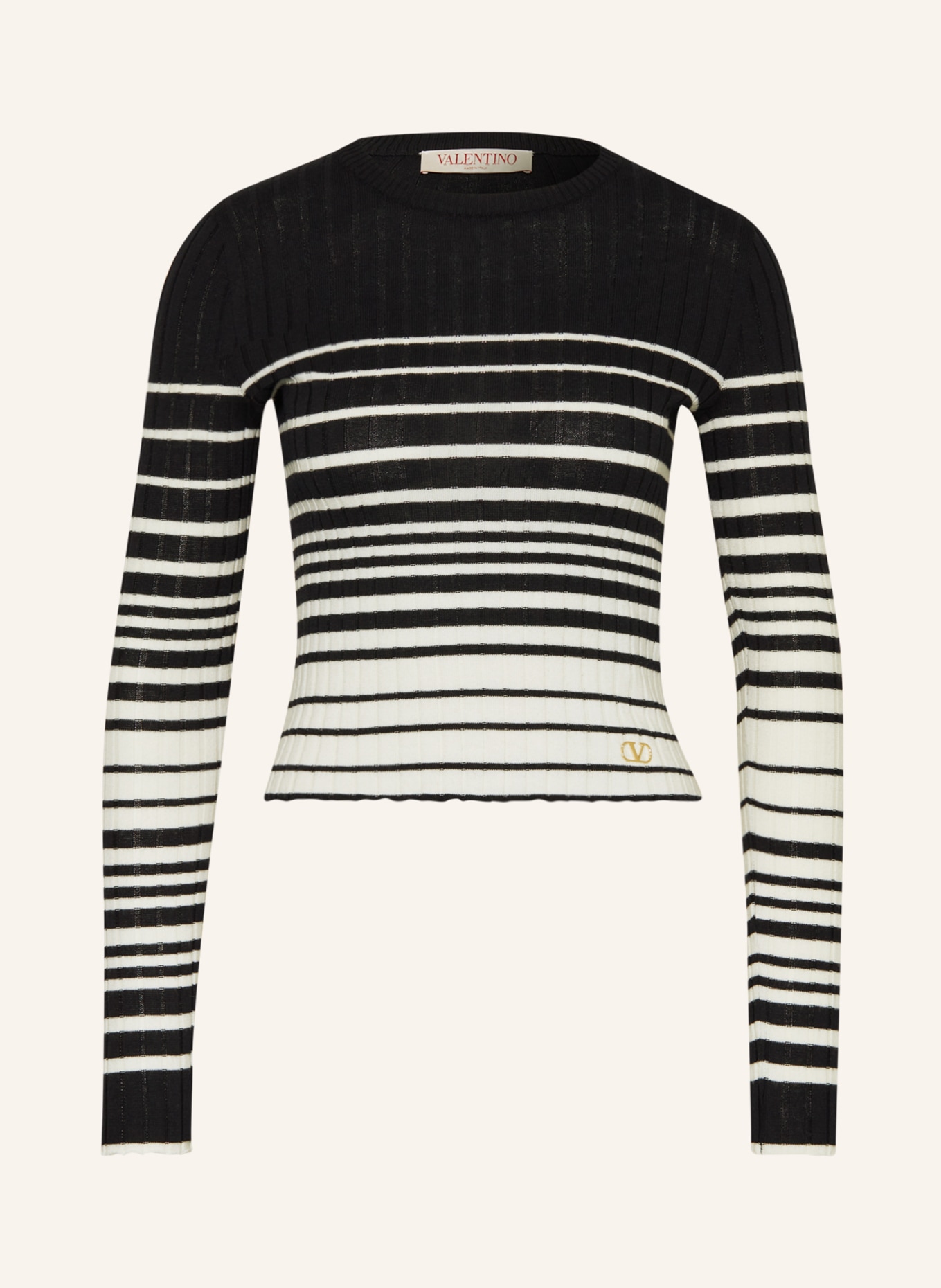 VALENTINO Pullover, Farbe: WEISS/ DUNKELBLAU (Bild 1)