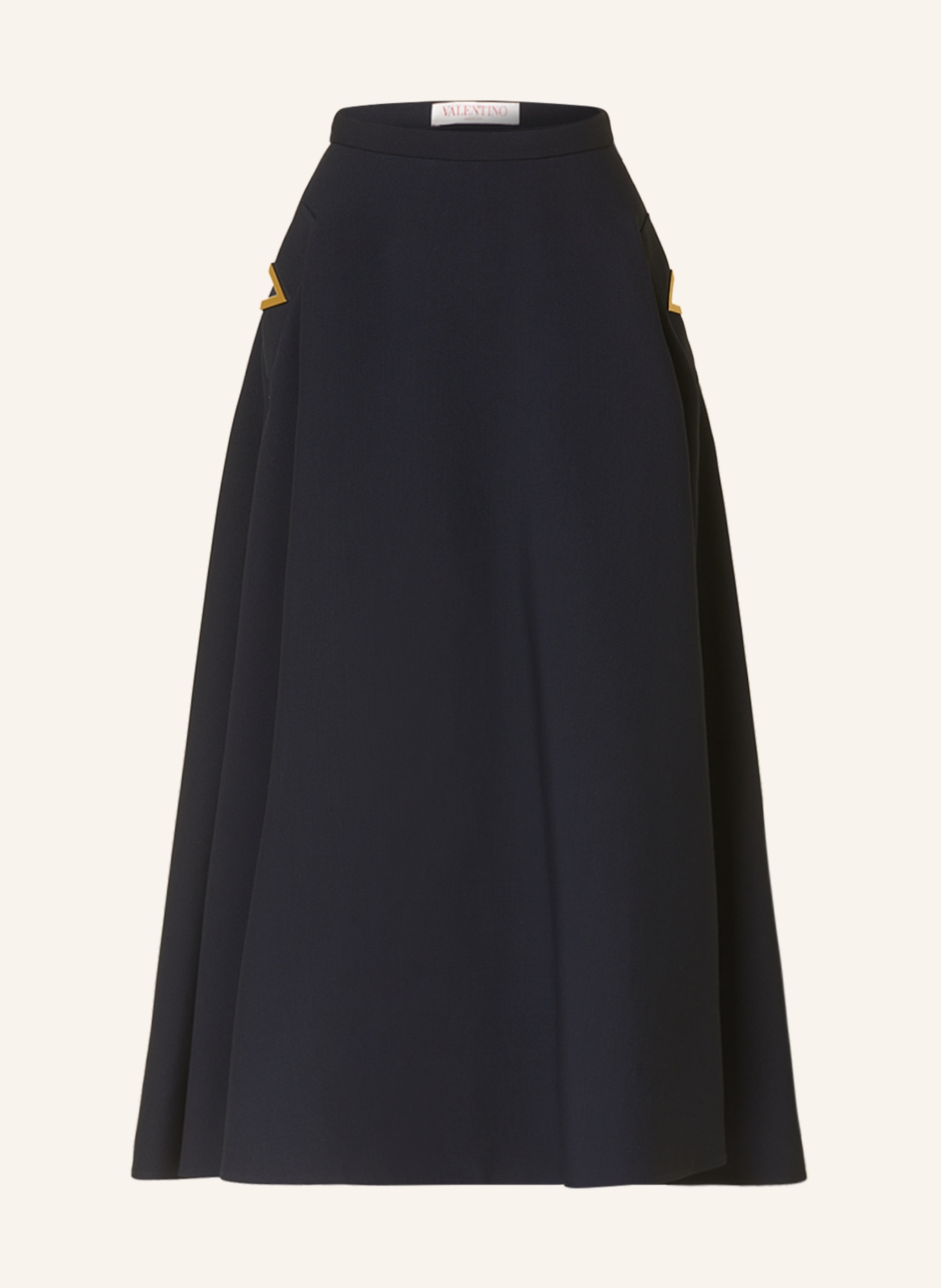 VALENTINO Skirt with silk, Color: DARK BLUE (Image 1)