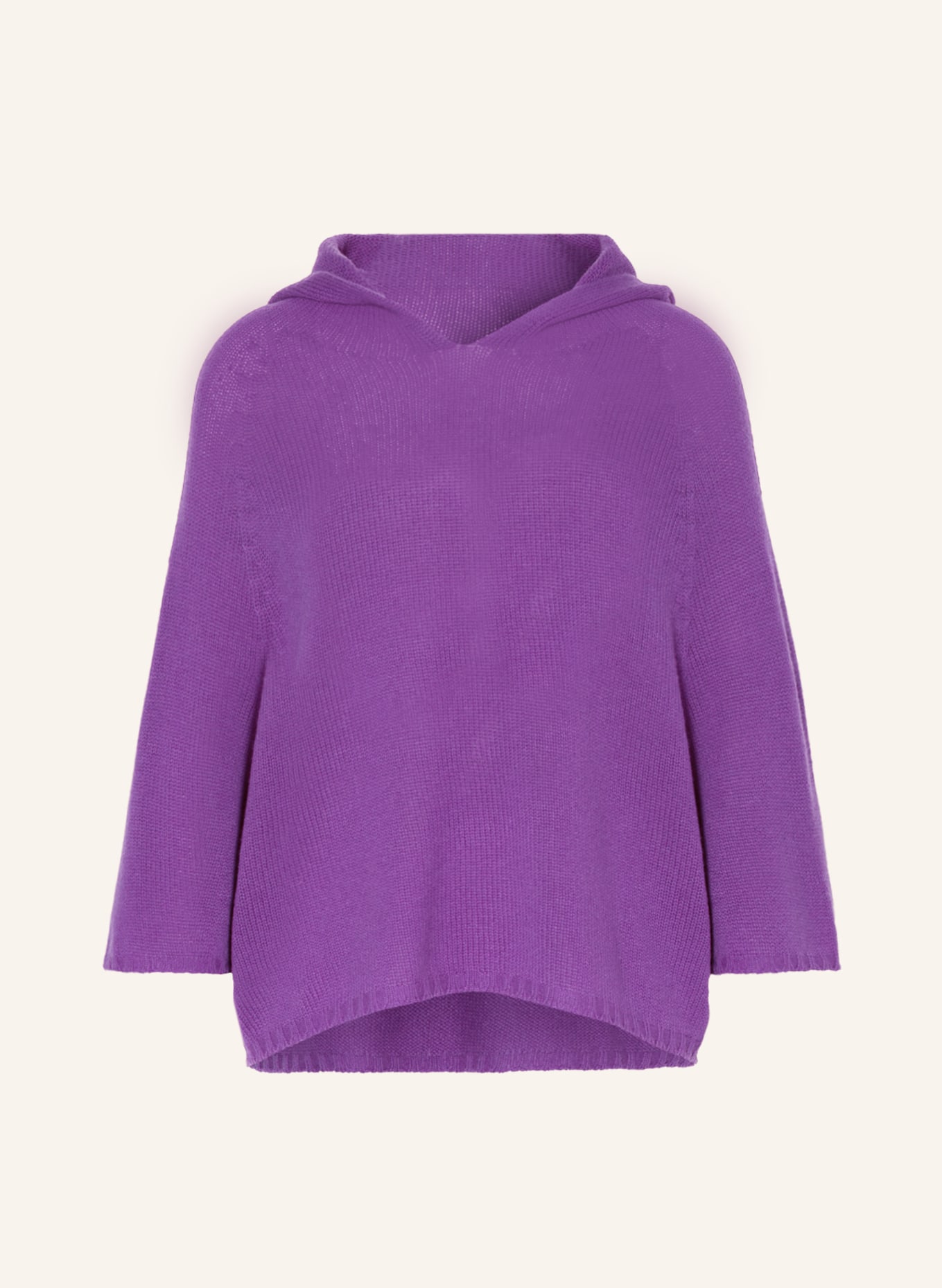 FABIANA FILIPPI Knit hoodie in cashmere, Color: PURPLE (Image 1)