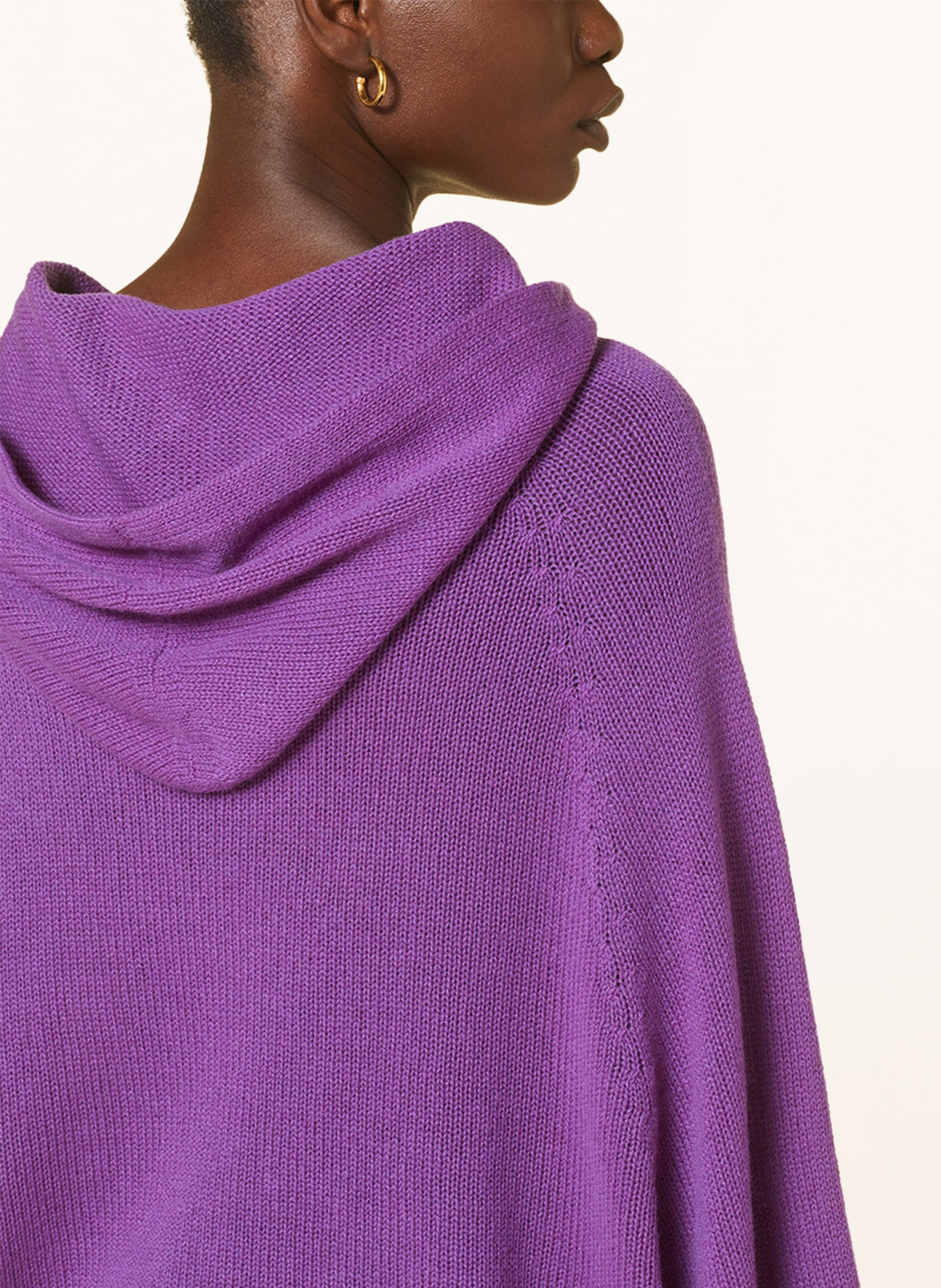 FABIANA FILIPPI Knit hoodie in cashmere, Color: PURPLE (Image 5)