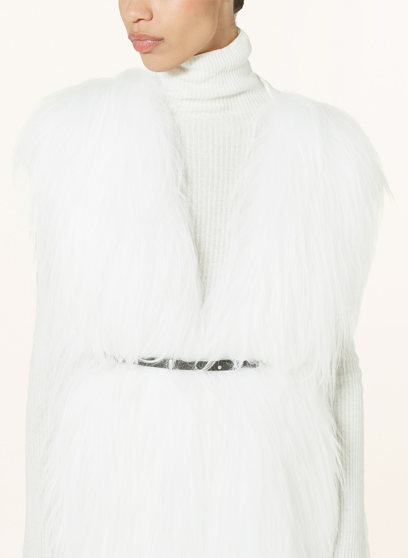 FABIANA FILIPPI Knit vest in cashmere, Color: WHITE (Image 4)