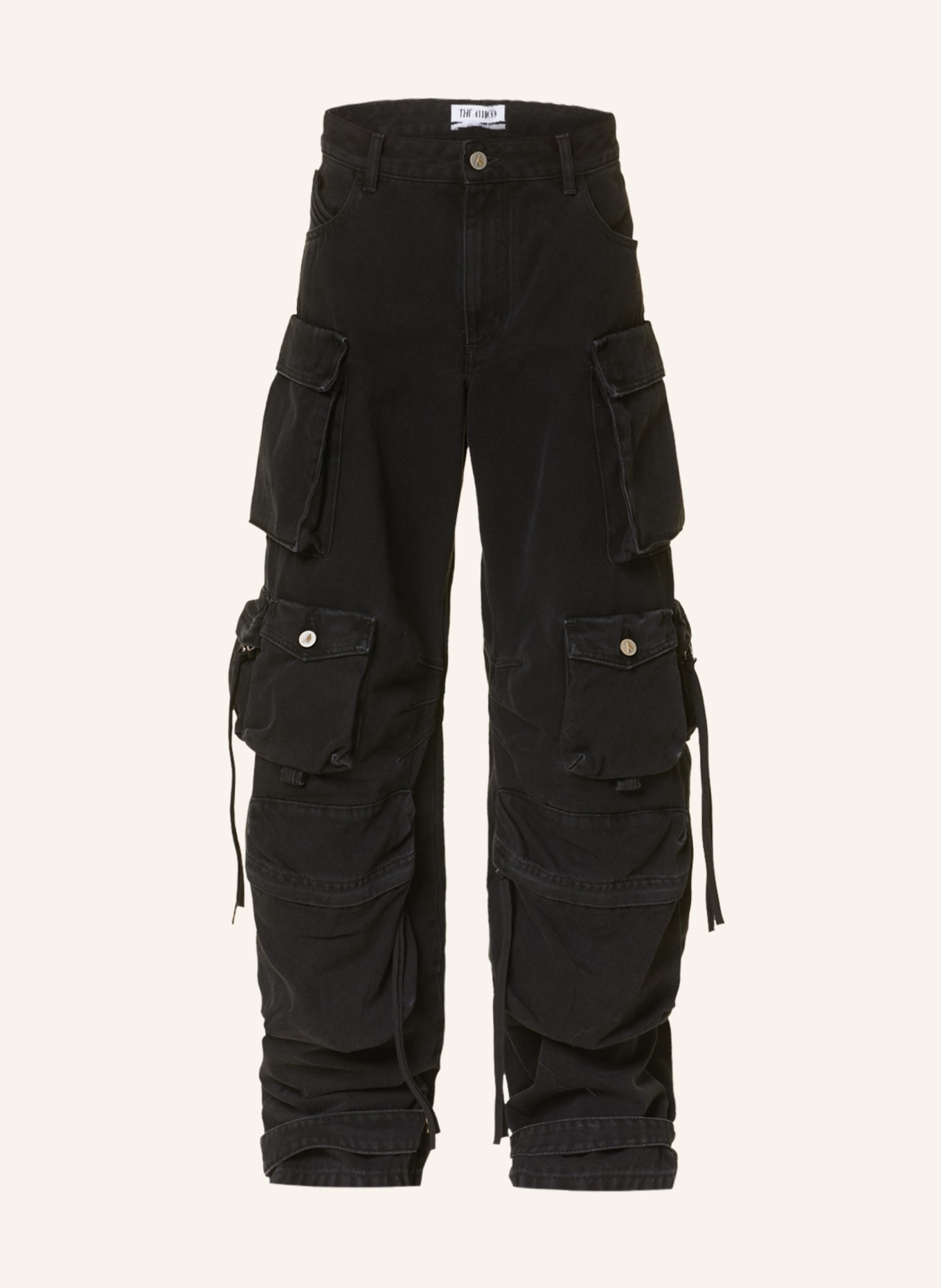 THE ATTICO Cargo jeans FERN, Color: BLACK (Image 1)