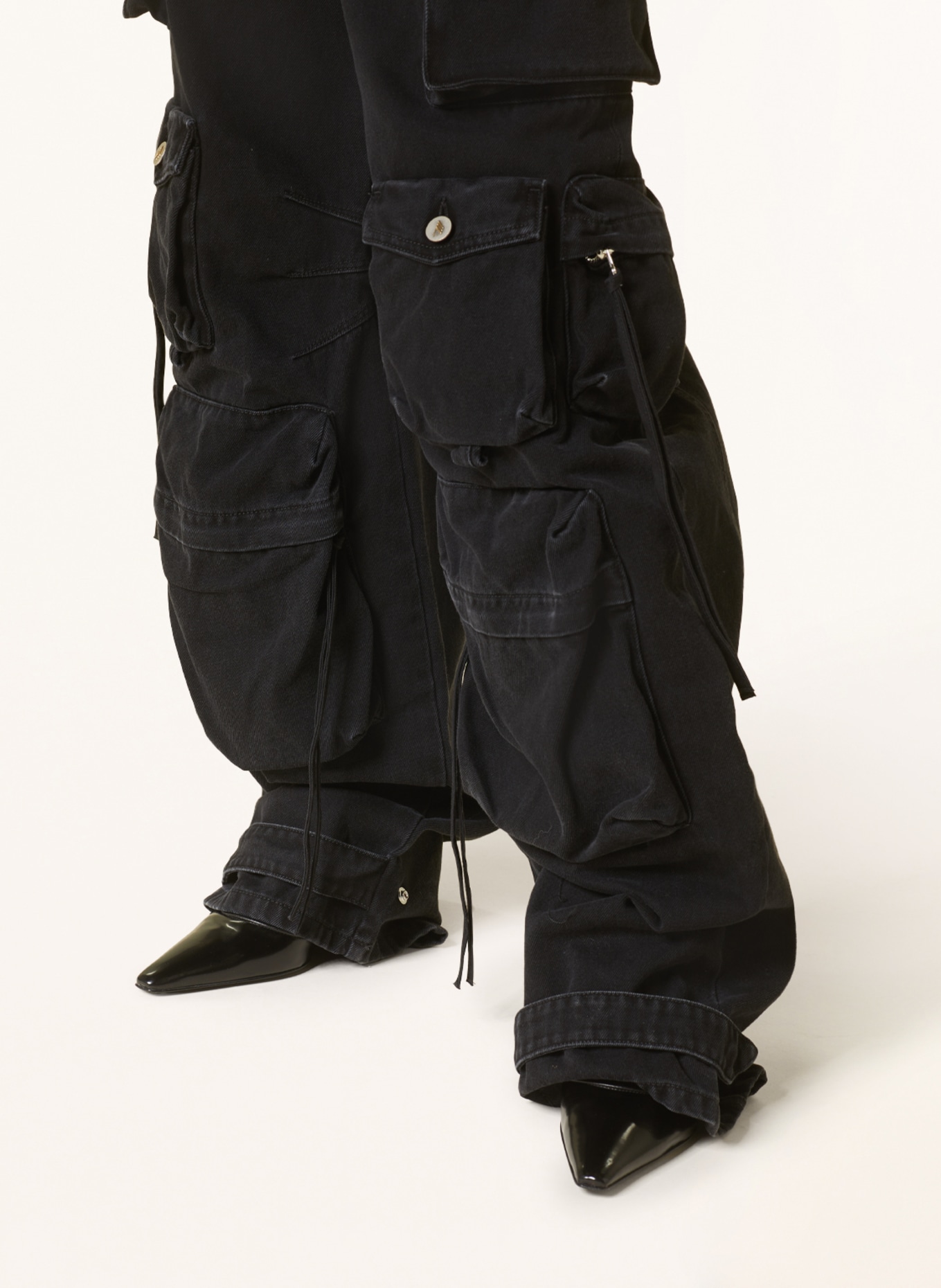 THE ATTICO Cargo jeans FERN, Color: BLACK (Image 5)