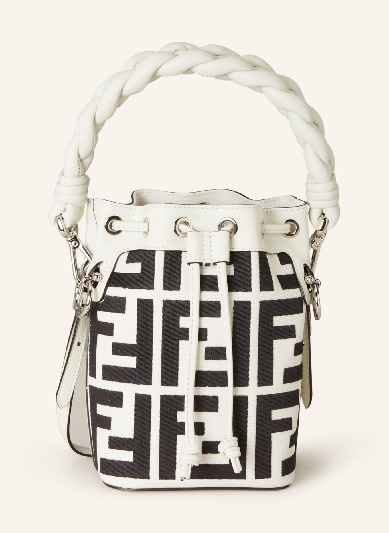 FENDI Pouch bag MINI MON TRESOR, Color: BLACK/ WHITE (Image 1)