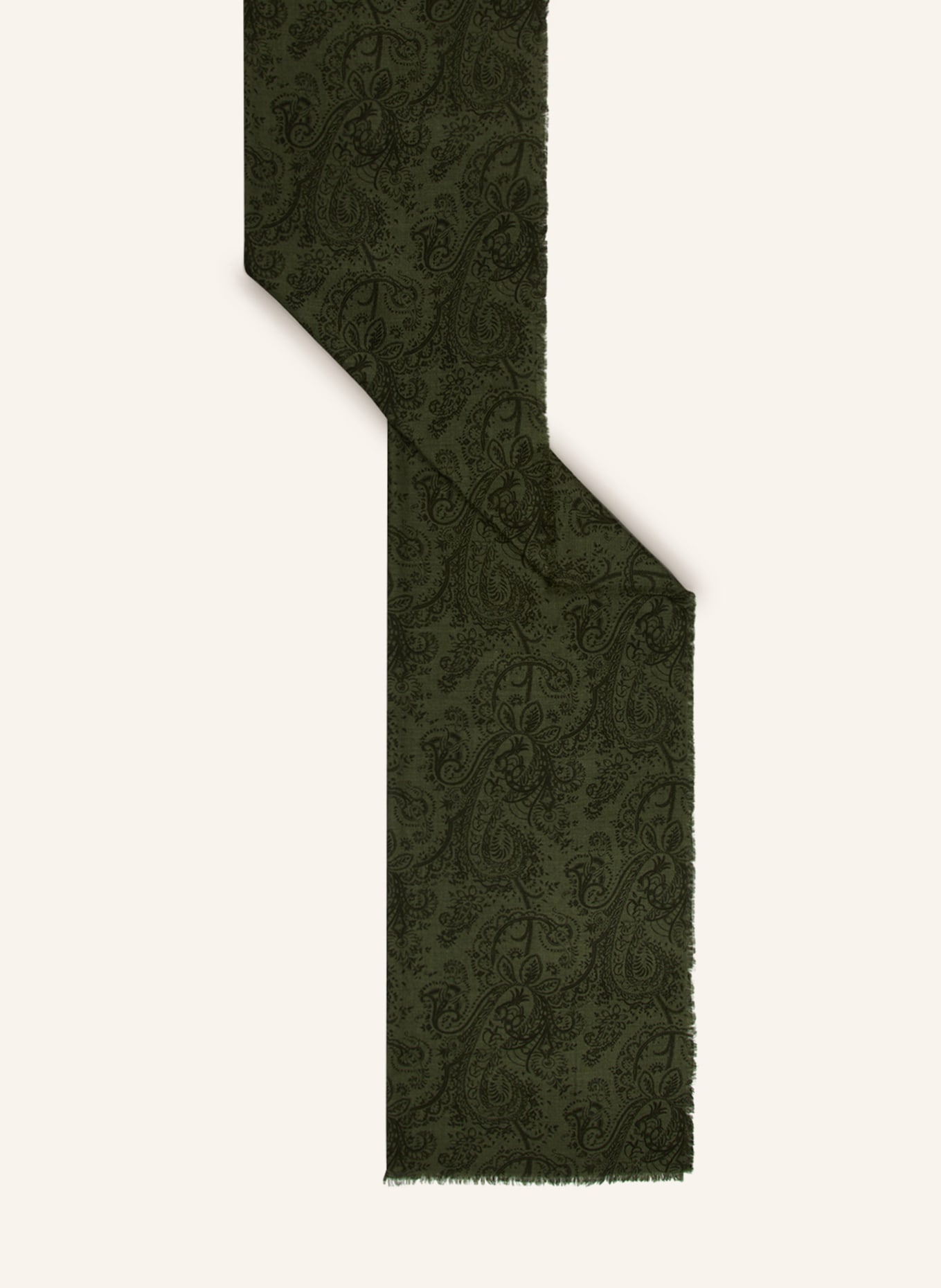 ETRO Scarf with silk and cashmere, Color: OLIVE/ GREEN (Image 2)