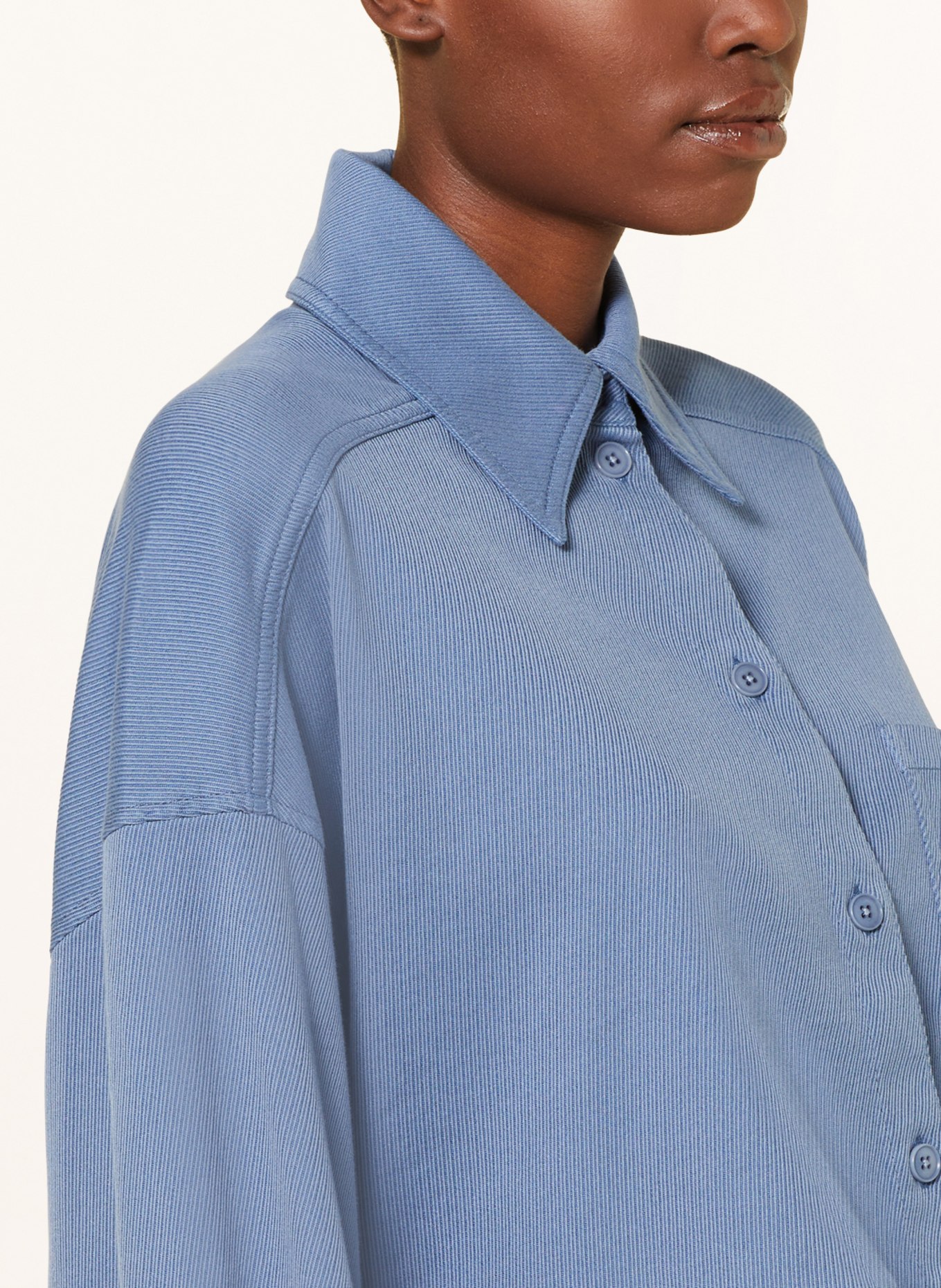 DRYKORN Cropped overshirt DANU, Color: BLUE (Image 4)