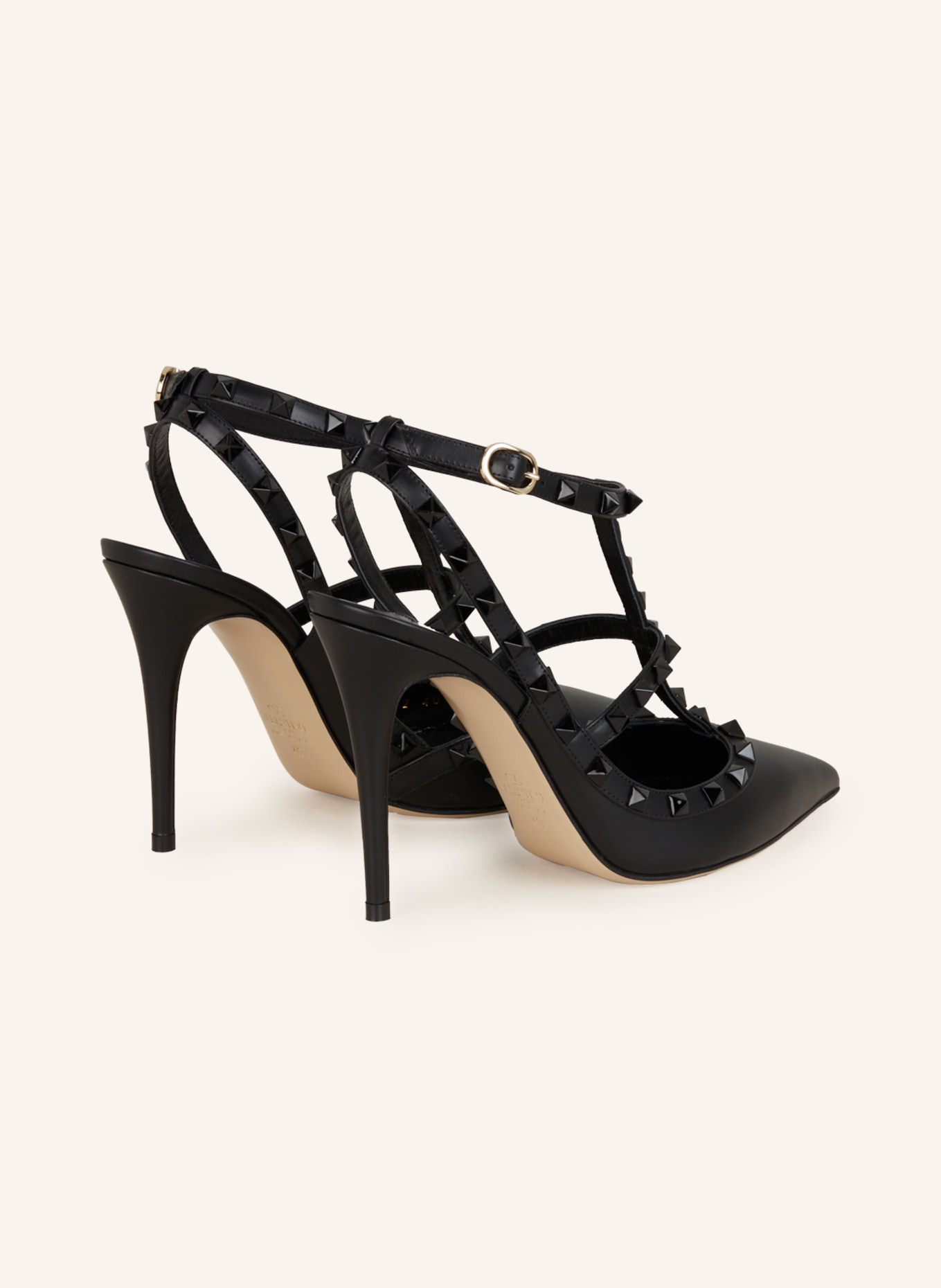 Valentino rockstud 100 leather courts cheap