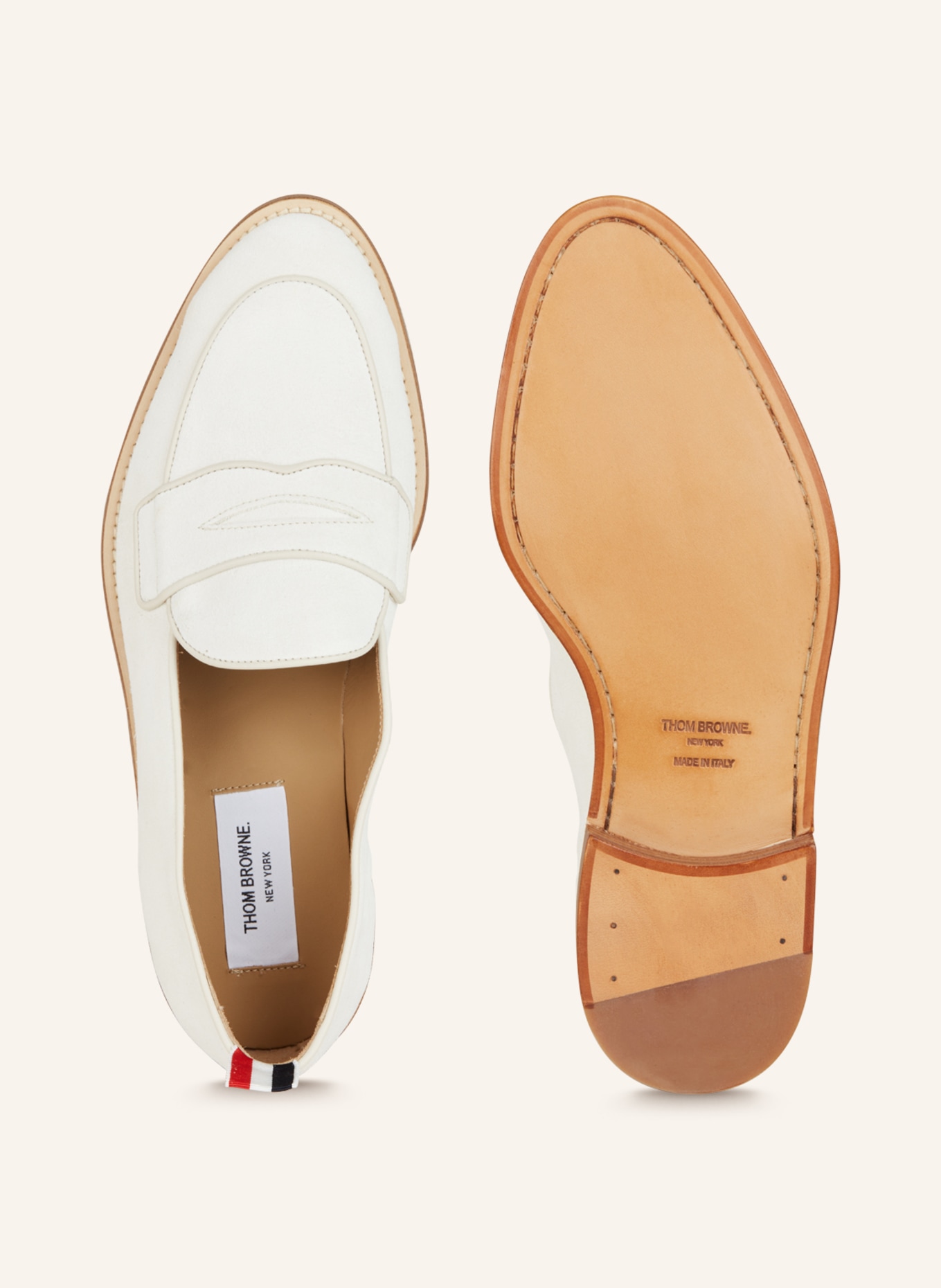 THOM BROWNE. Penny loafers, Color: WHITE (Image 5)