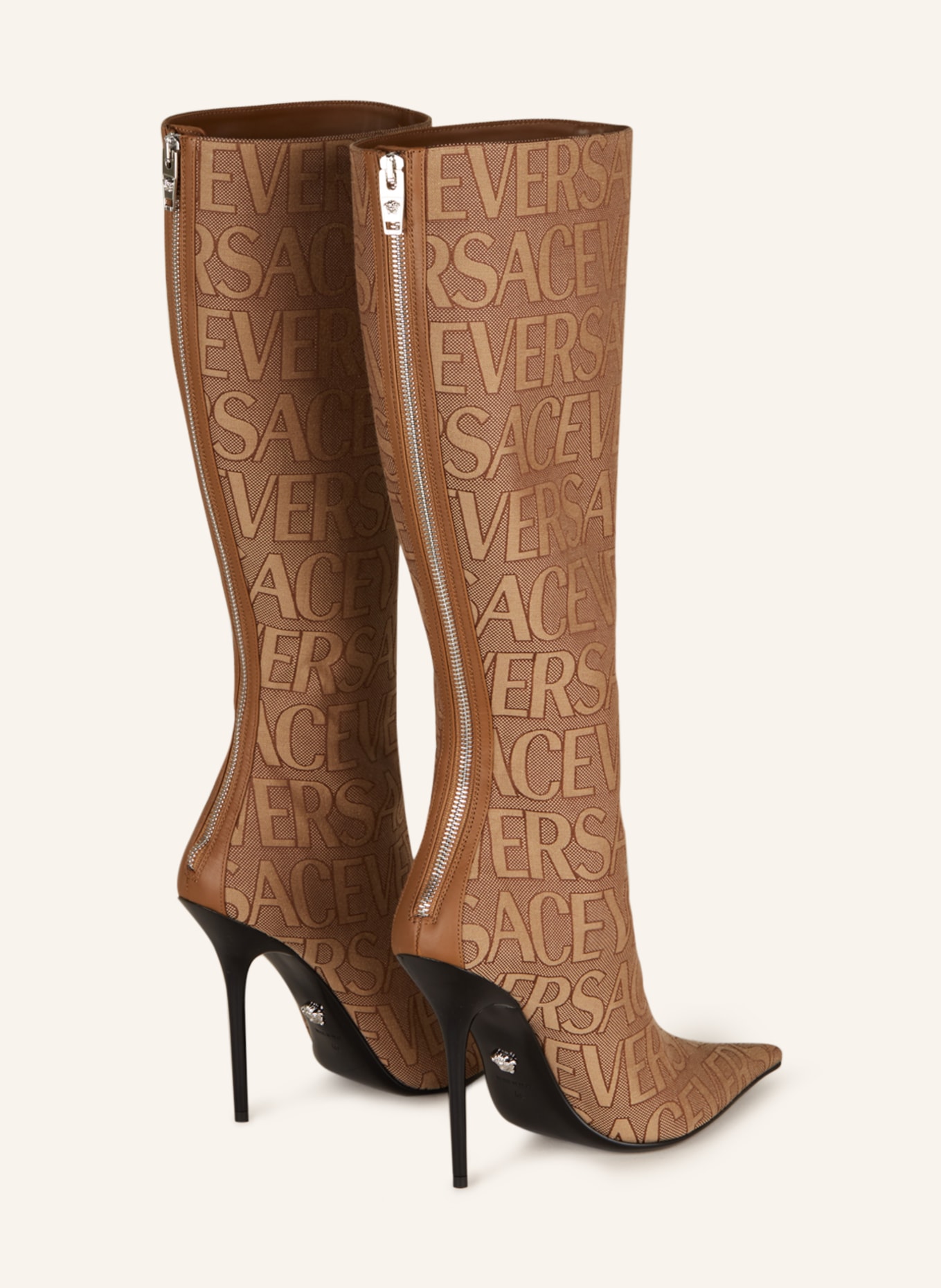 VERSACE Ankle boots, Color: BEIGE/ LIGHT BROWN (Image 2)