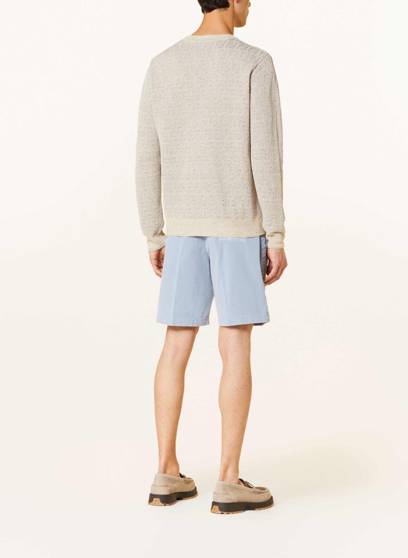 FENDI Chino shorts, Color: LIGHT BLUE (Image 3)