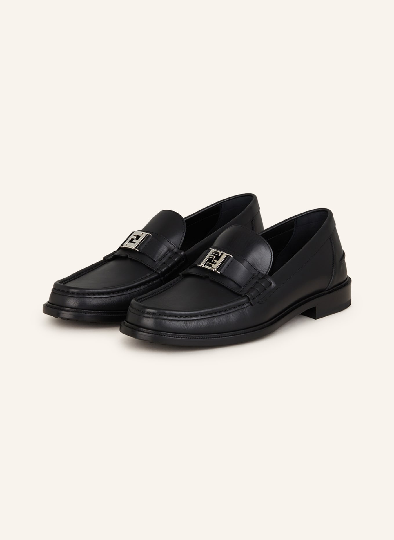 FENDI Penny loafers, Color: BLACK (Image 1)