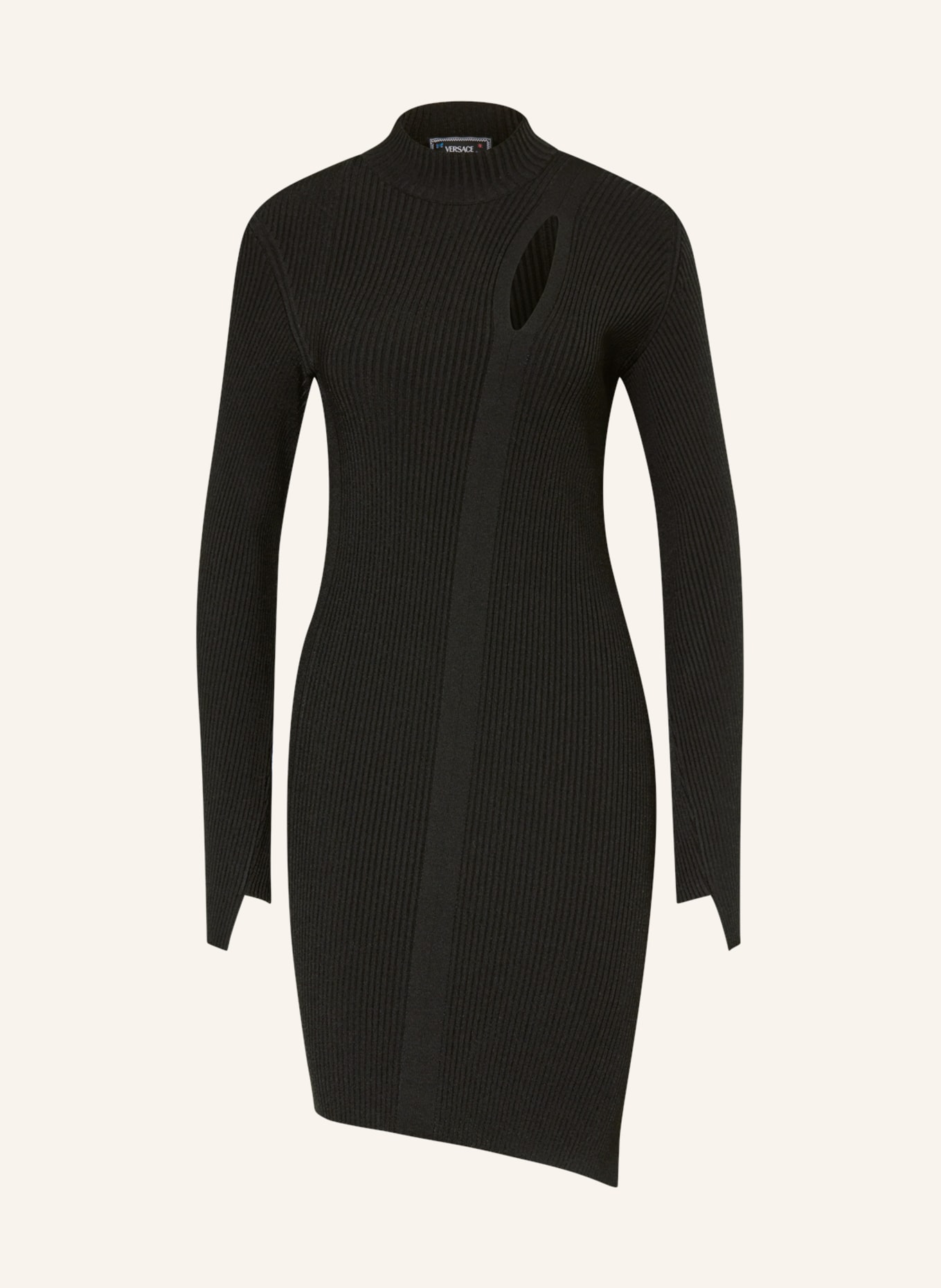 VERSACE Knit dress with cut-out, Color: BLACK (Image 1)