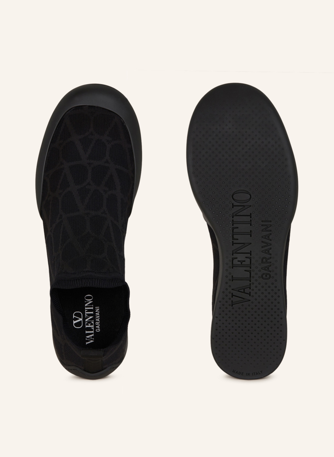 VALENTINO GARAVANI Slip-on sneakers, Color: BLACK/ DARK GRAY (Image 5)