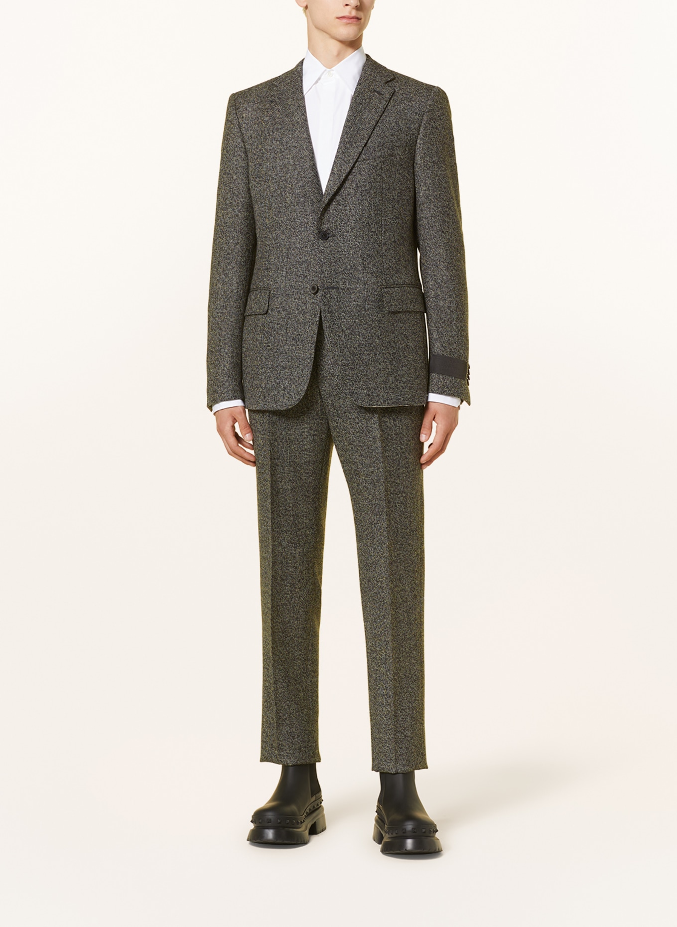 VALENTINO Suit Extra slim fit, Color: BLACK/ ECRU (Image 2)