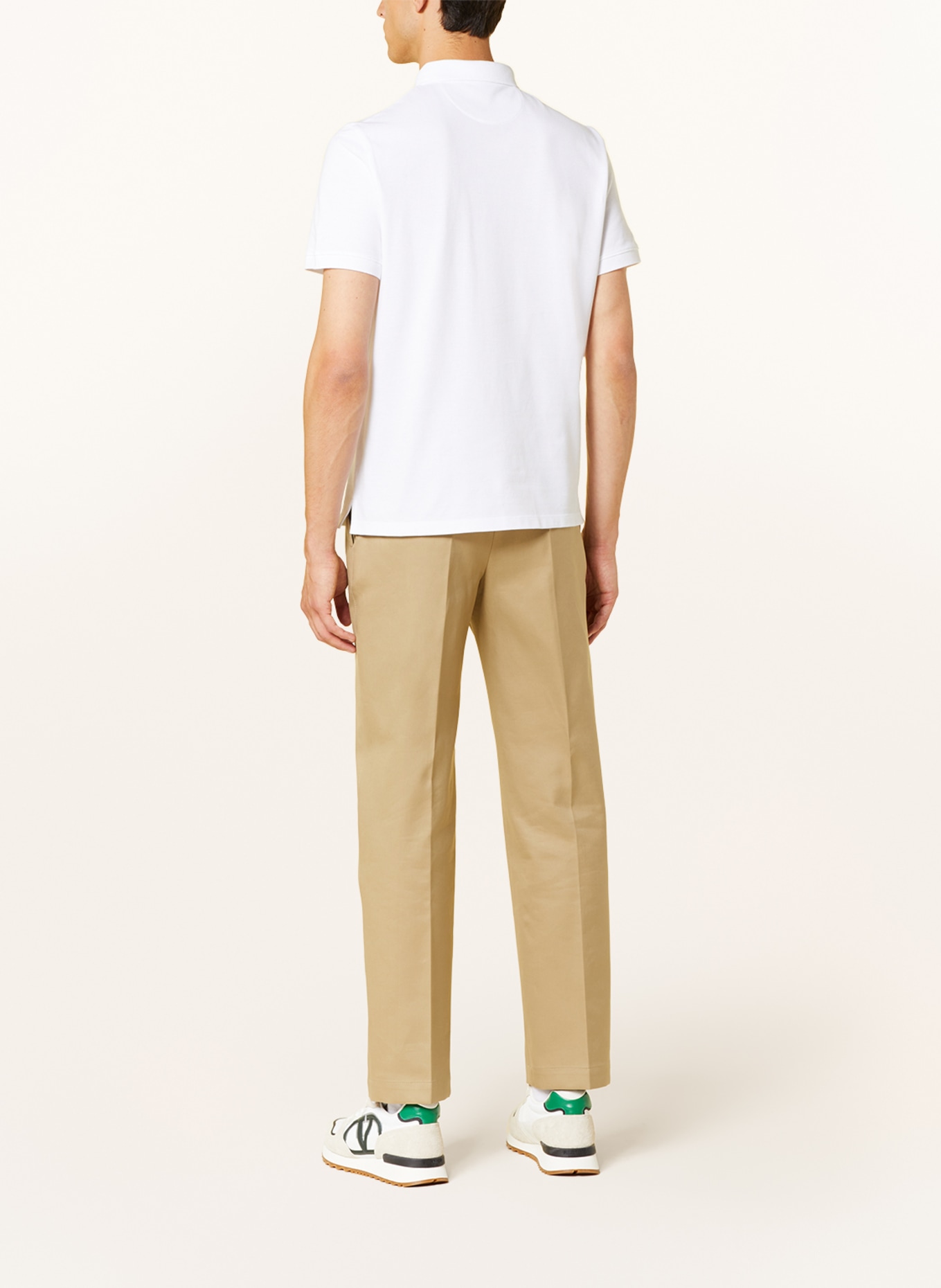 VALENTINO Piqué polo shirt, Color: WHITE (Image 3)