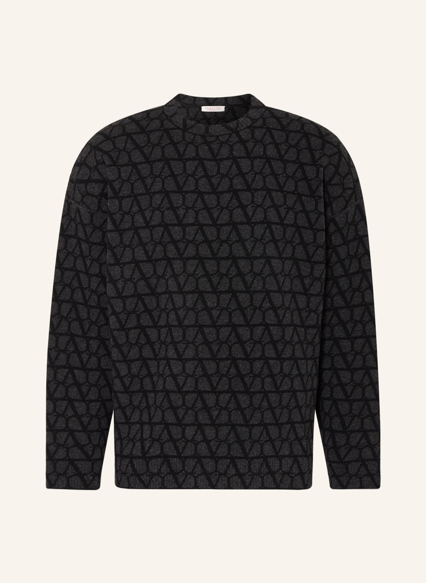 VALENTINO Sweater, Color: DARK GRAY/ BLACK (Image 1)