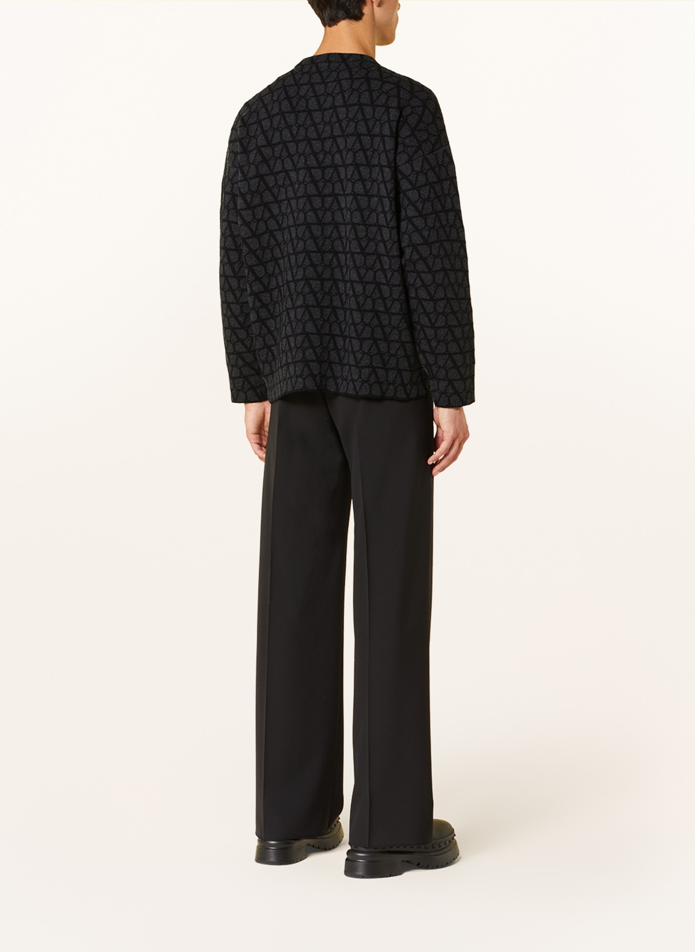 VALENTINO Sweater, Color: DARK GRAY/ BLACK (Image 3)