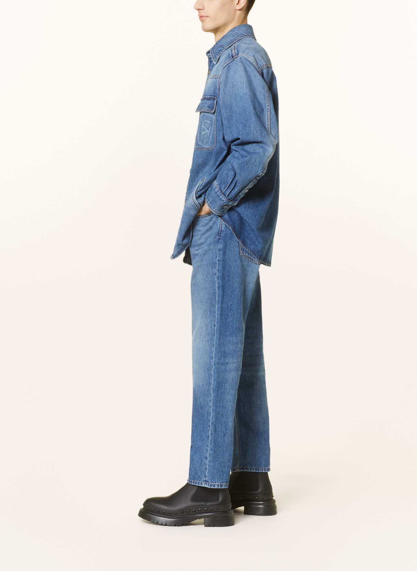 VALENTINO Jeans regular fit, Color: 558 MEDIUM BLUE DENIM (Image 4)