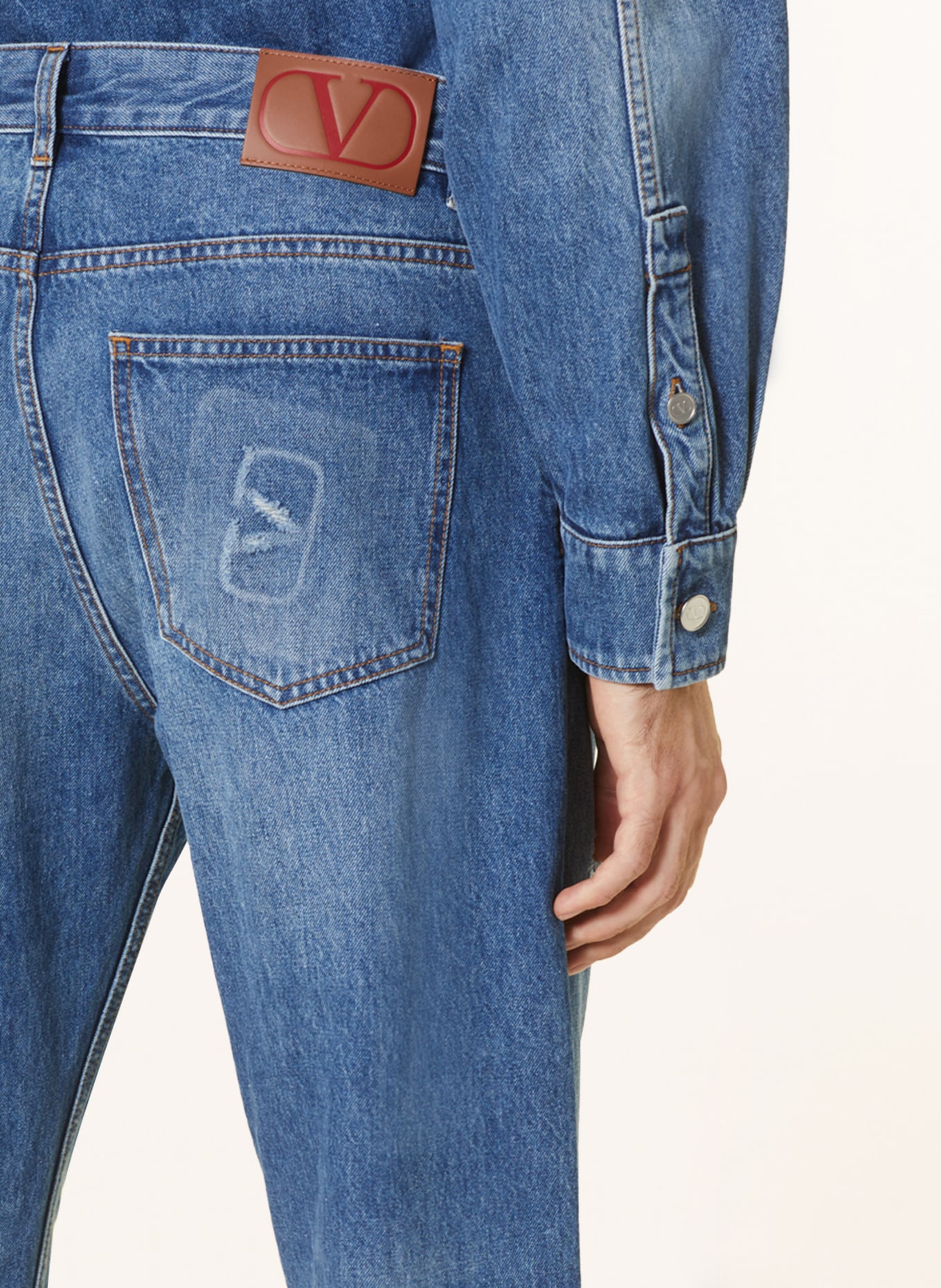 VALENTINO Jeans Regular Fit, Farbe: 558 MEDIUM BLUE DENIM (Bild 6)