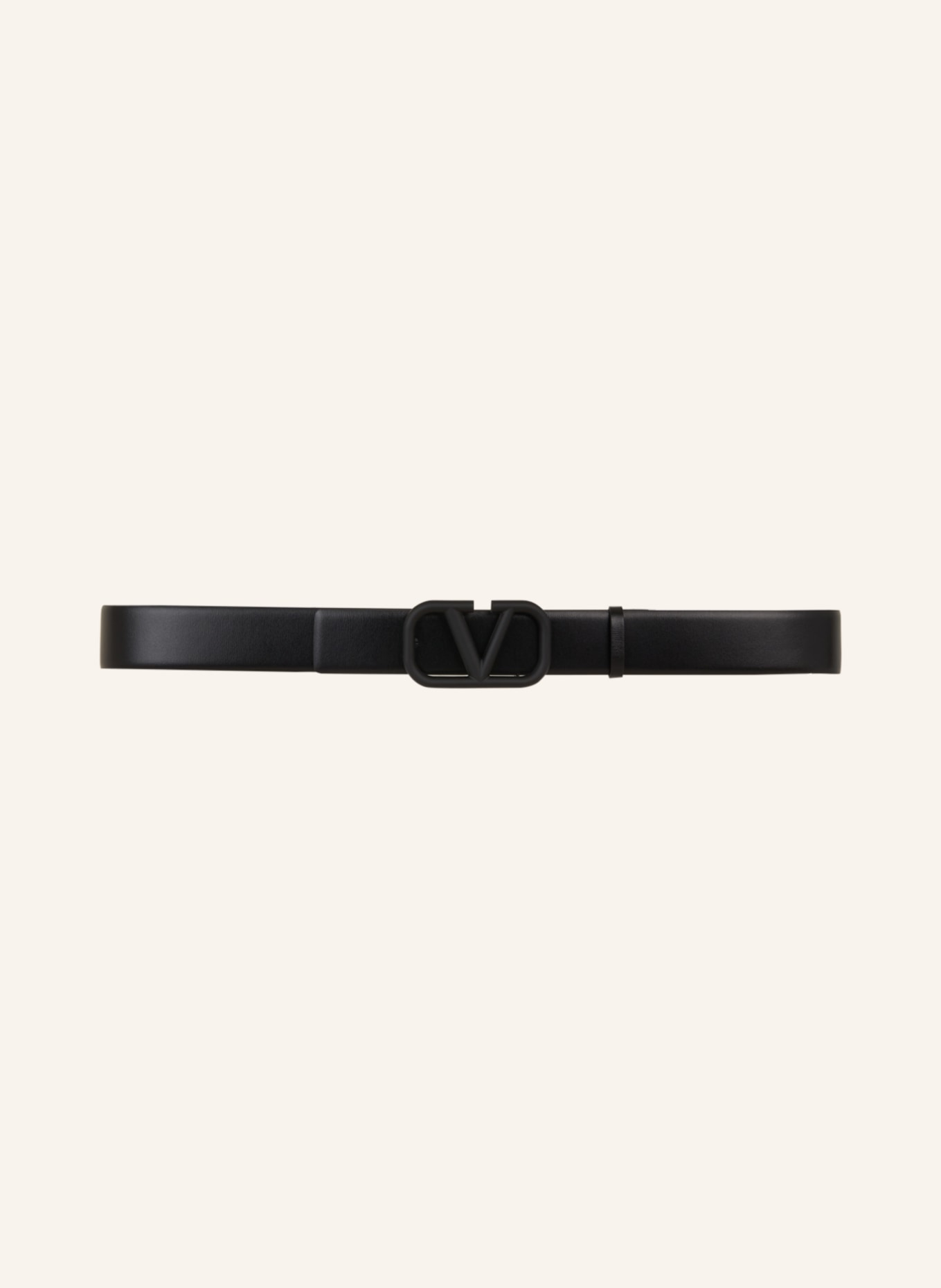 VALENTINO GARAVANI Leather belt VLOGO, Color: BLACK (Image 2)