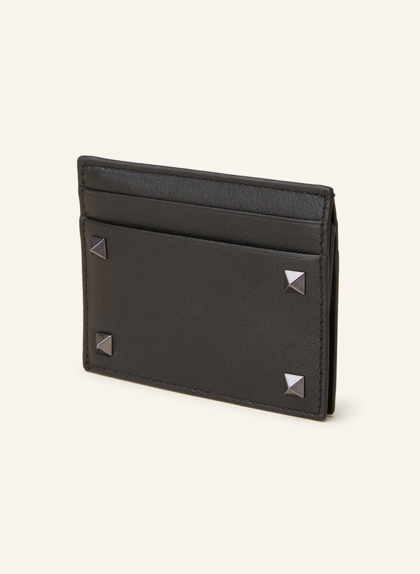 VALENTINO GARAVANI Card case ROCKSTUD with rivets, Color: BLACK (Image 2)
