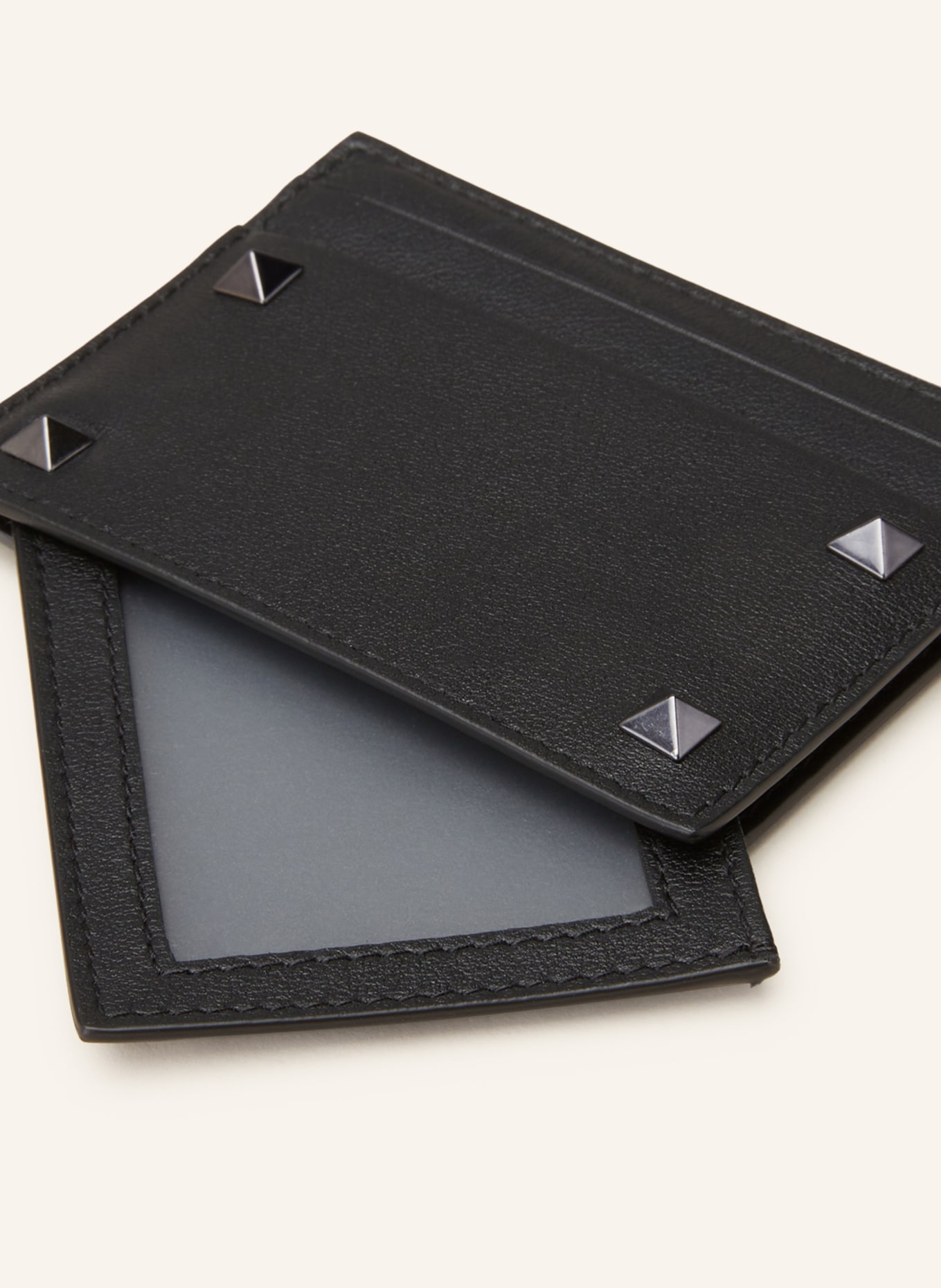 VALENTINO GARAVANI Card case ROCKSTUD with rivets, Color: BLACK (Image 3)