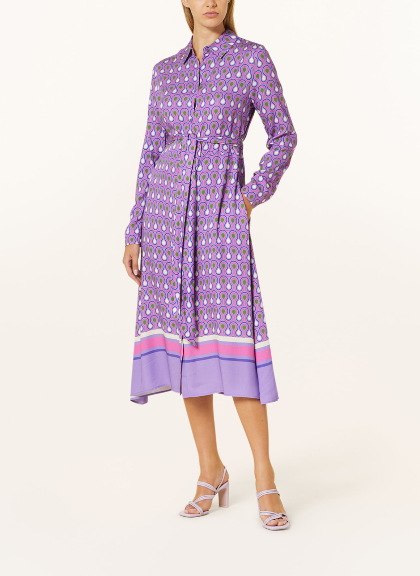darling harbour Shirt dress, Color: LILA/WEISS (Image 2)