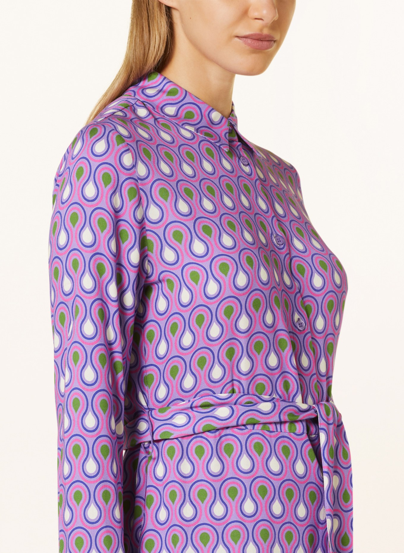 darling harbour Shirt dress, Color: LILA/WEISS (Image 4)