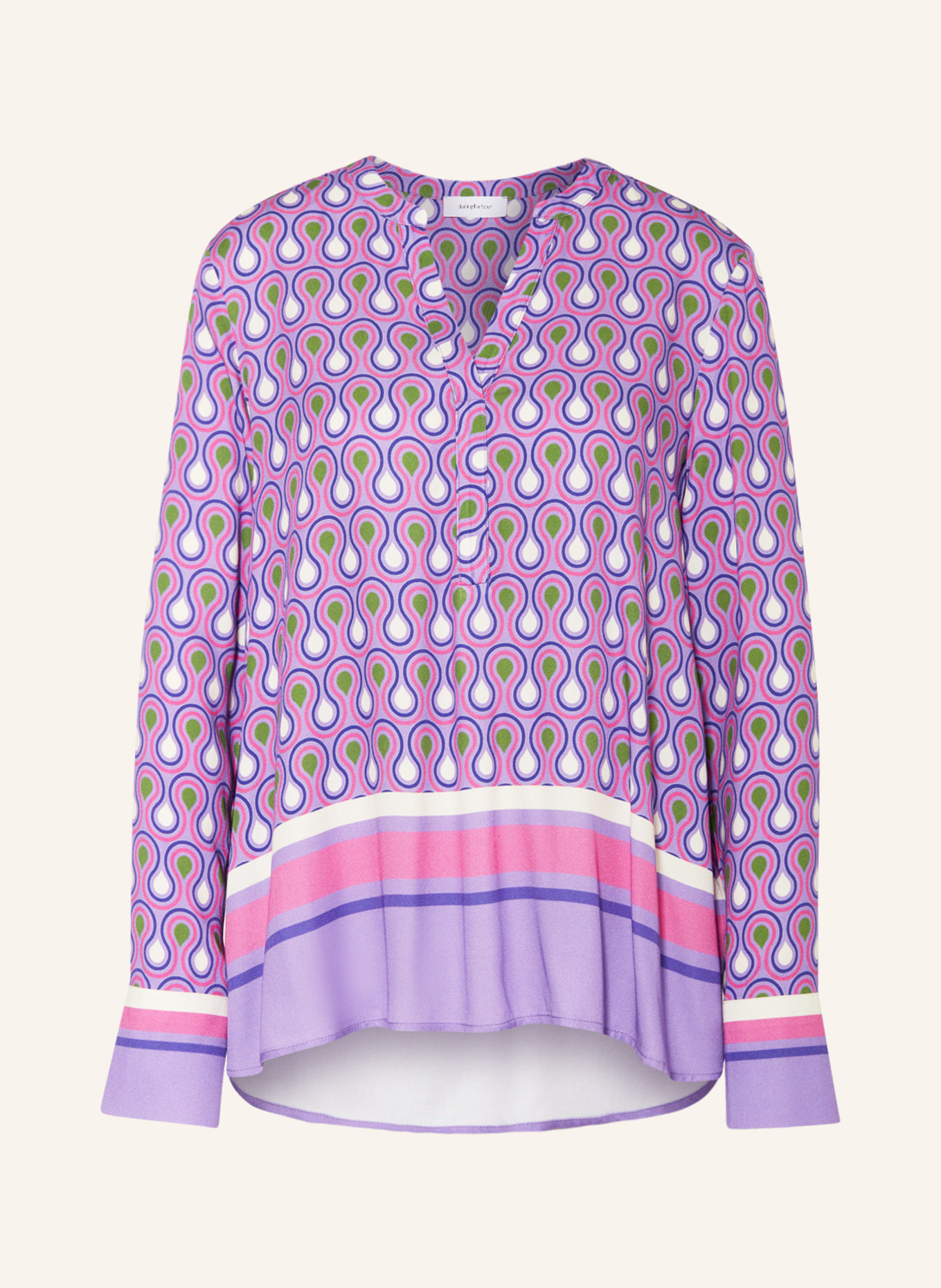 darling harbour Shirt blouse, Color: PURPLE/ WHITE (Image 1)