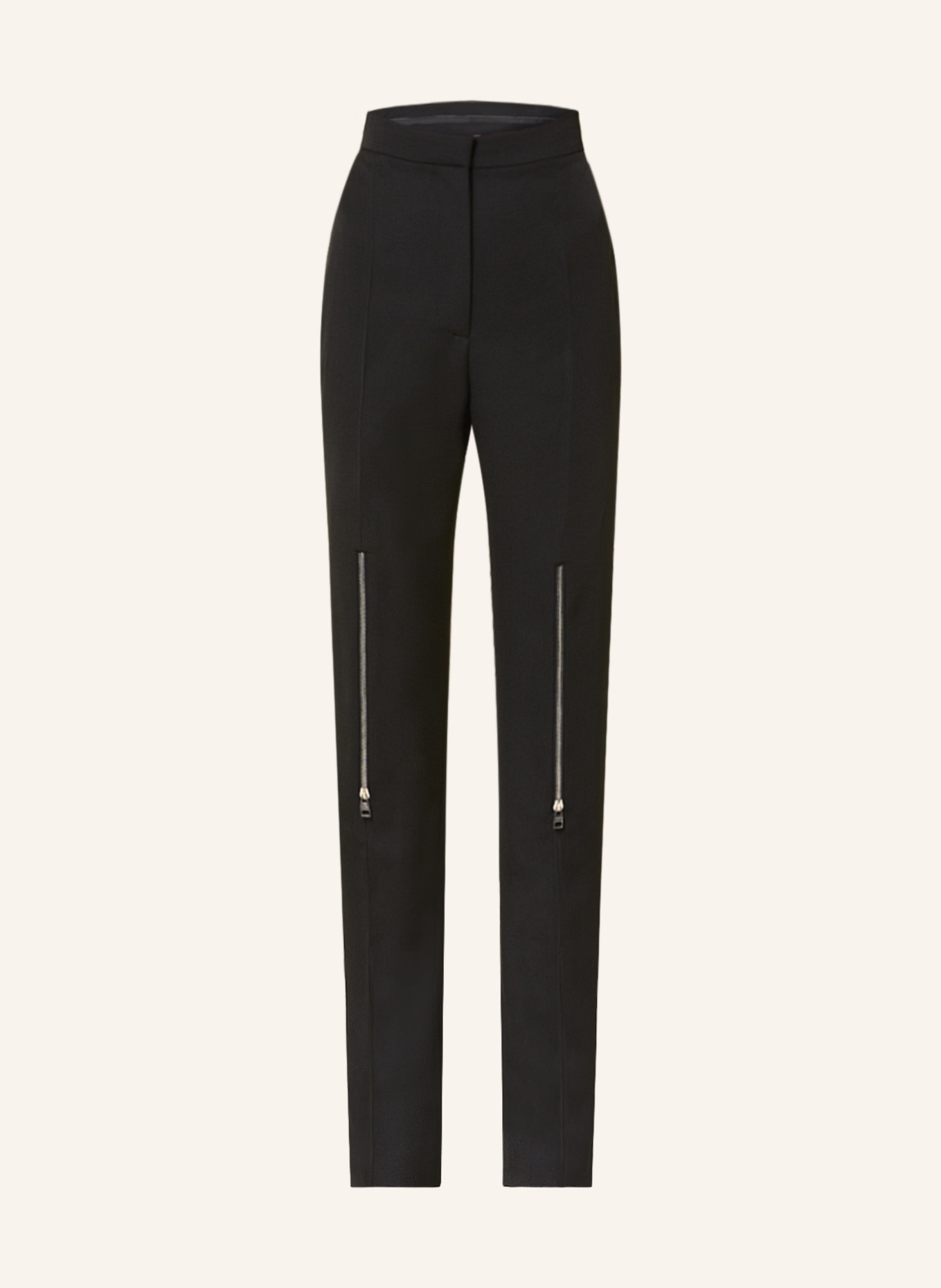 Alexander McQueen Narrow Bootcut Trousers with Satin Band - Bergdorf Goodman