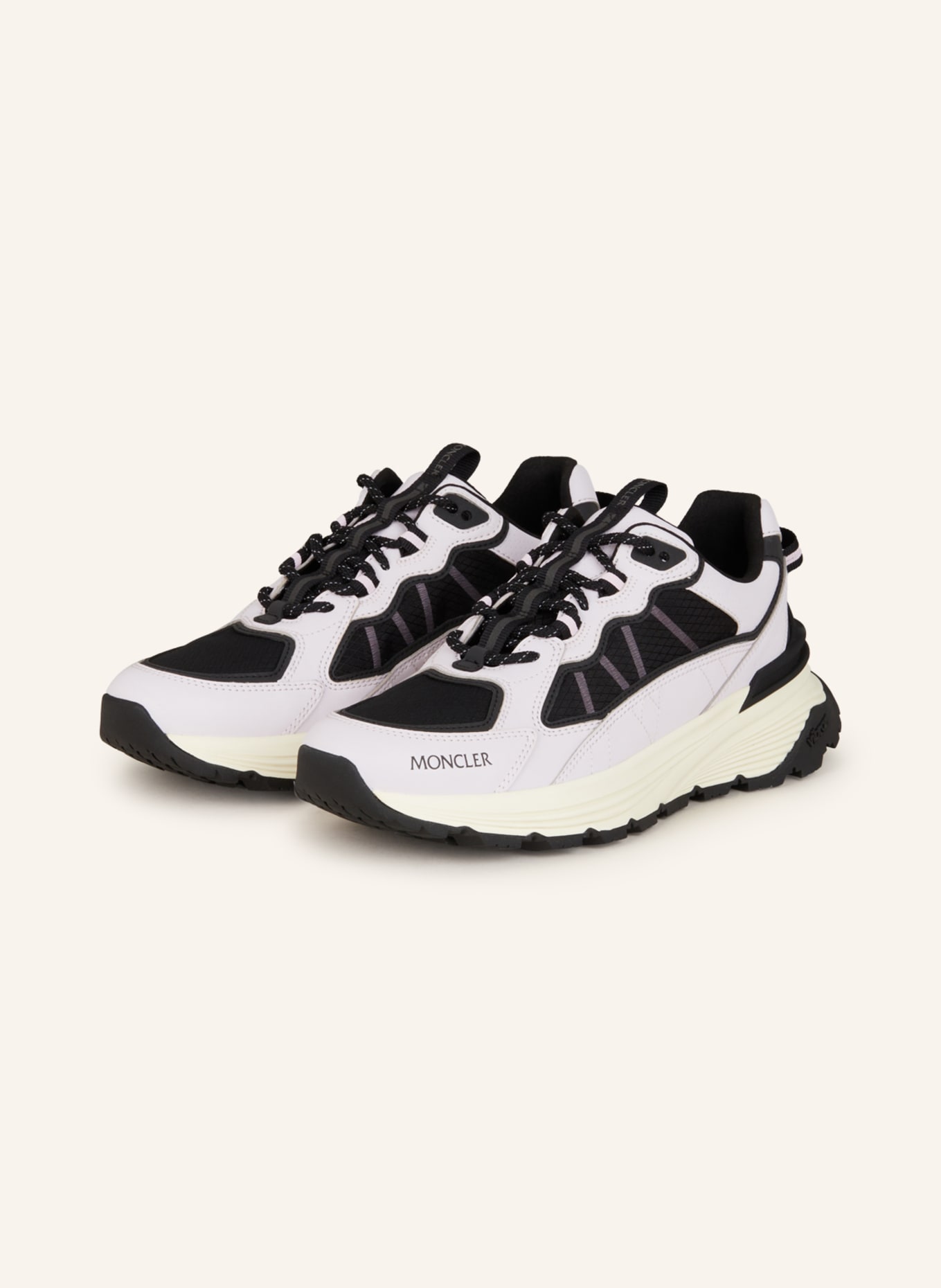 MONCLER Sneakers LITE RUNNER, Color: WHITE/ BLACK (Image 1)