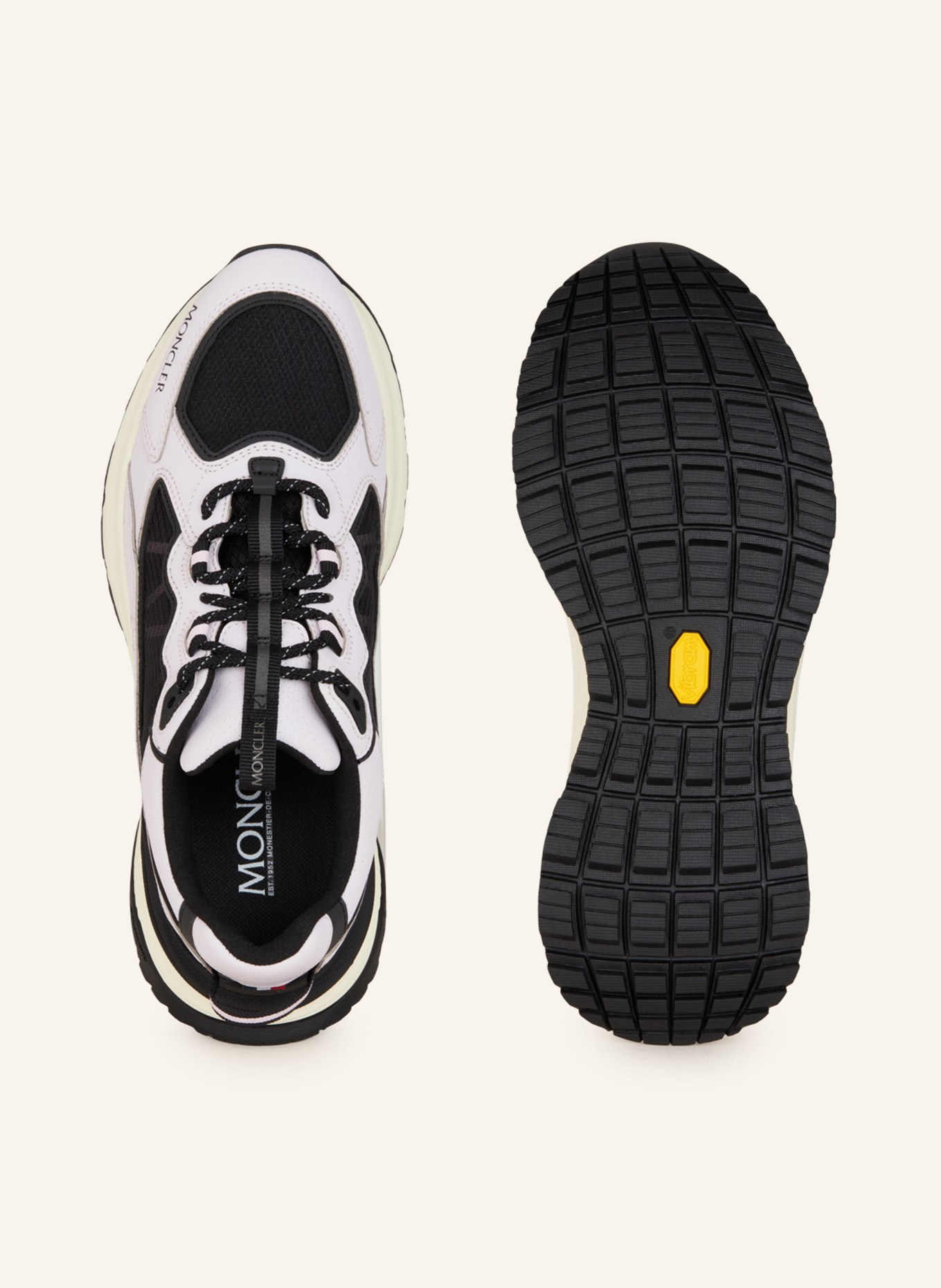 MONCLER Sneakers LITE RUNNER, Color: WHITE/ BLACK (Image 5)