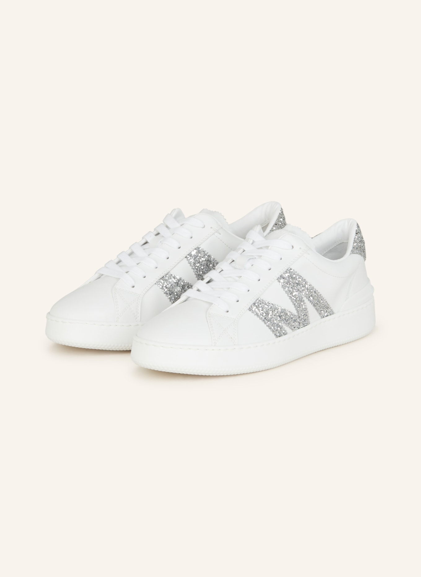 MONCLER Sneakers MONACO, Color: WHITE/ SILVER (Image 1)