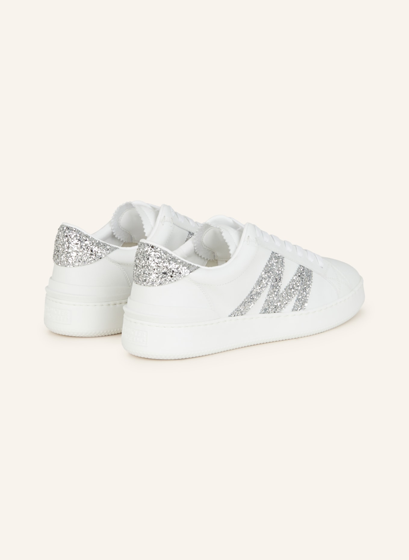 MONCLER Sneakers MONACO, Color: WHITE/ SILVER (Image 2)
