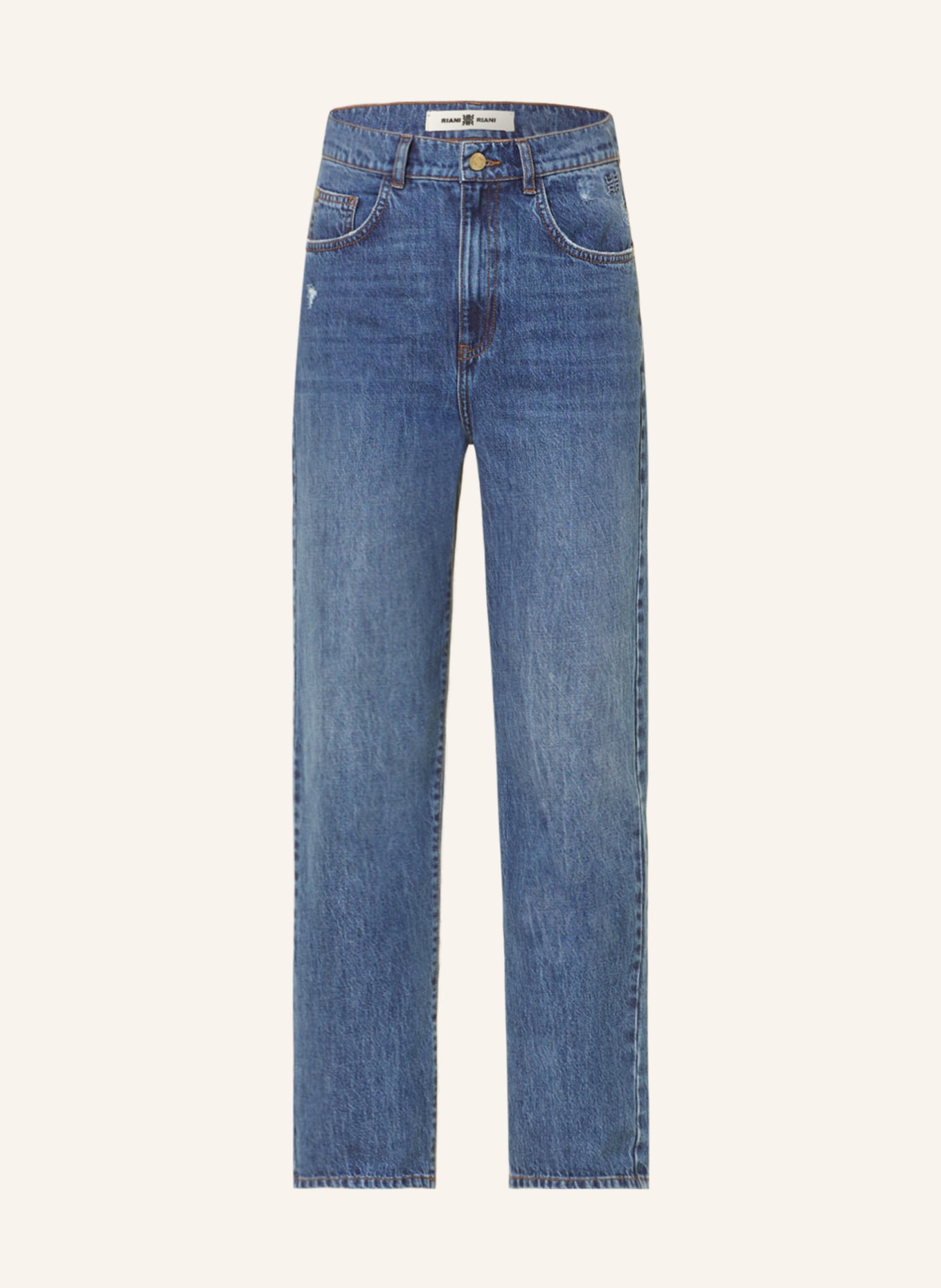 RIANI Straight Jeans, Farbe: 423 light authentic blue scratched (Bild 1)