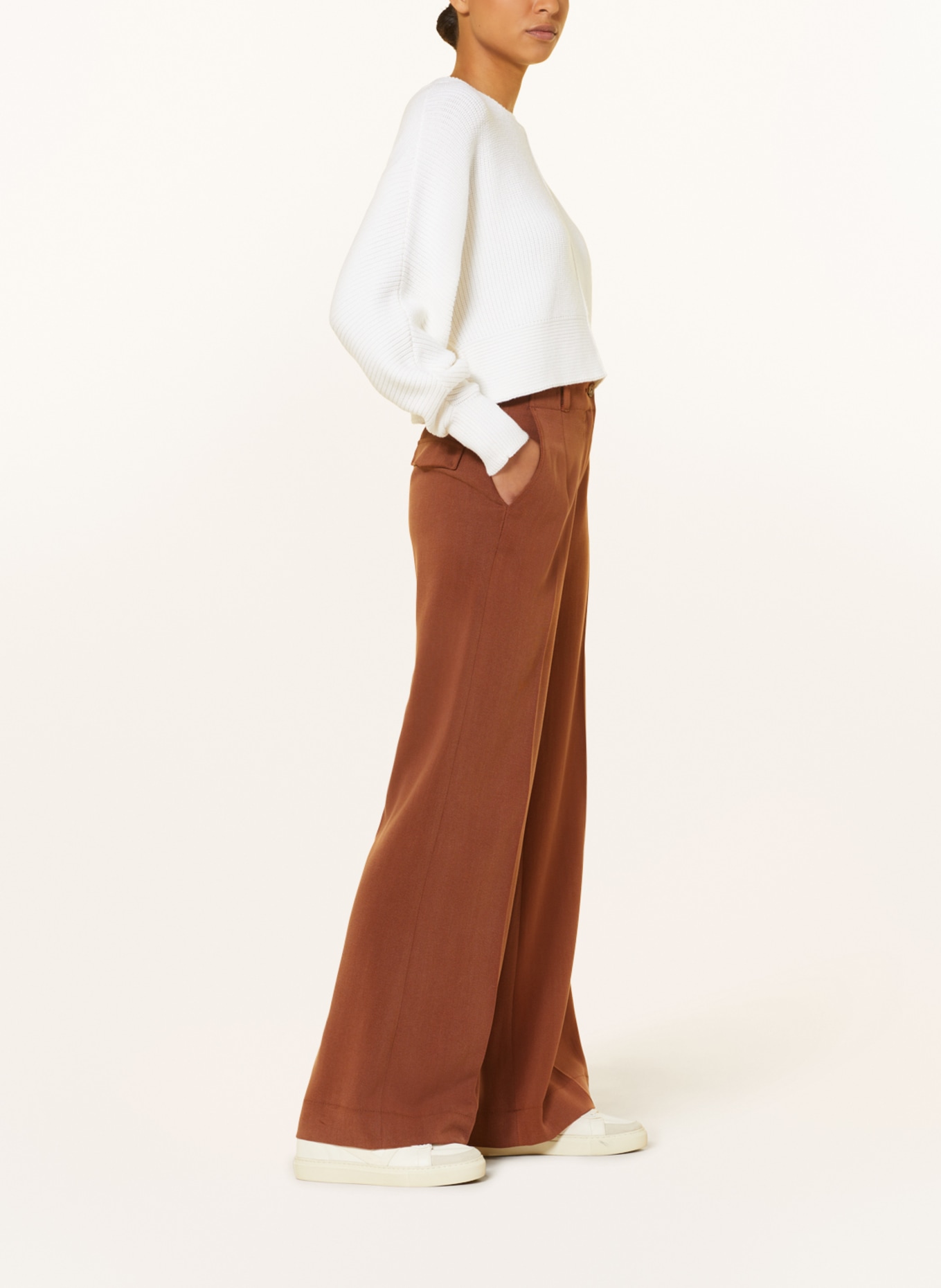 RIANI Wide leg trousers, Color: BROWN (Image 4)